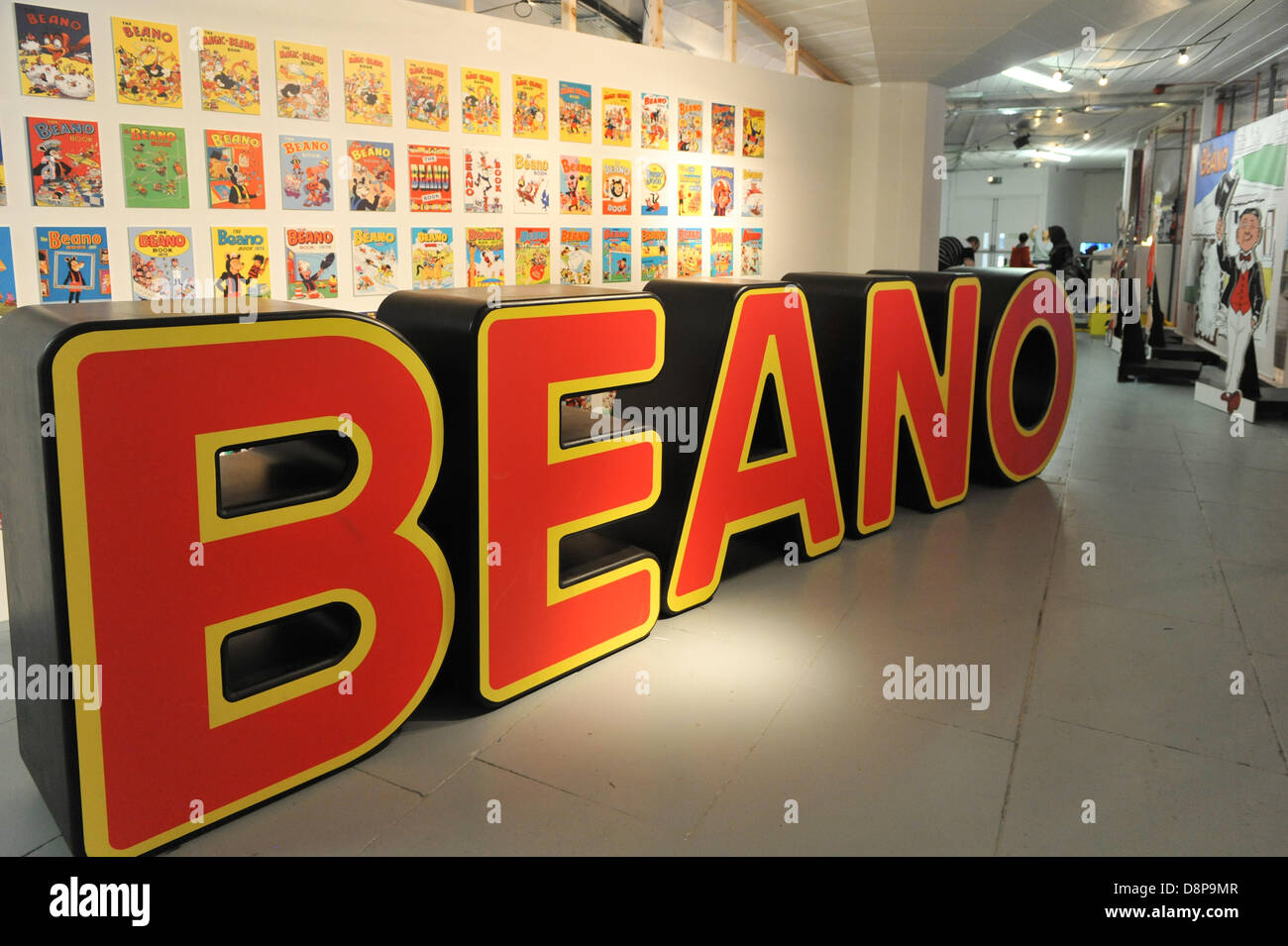 Southbank Centre, London, UK. 2nd June 2013. Inside Beanotown, a celebration of the children's comic. Beanotown in the Southbank Centre in London, 'Beanotown is the home of Dennis the Menace and Gnasher, The Bash Street Kids, Minnie the Minx, Roger the Dodger, plus all the other comic strip superstars from The Beano'. Beanotown is on from 31st May to 8th September. Credit:  Matthew Chattle/Alamy Live News Stock Photo