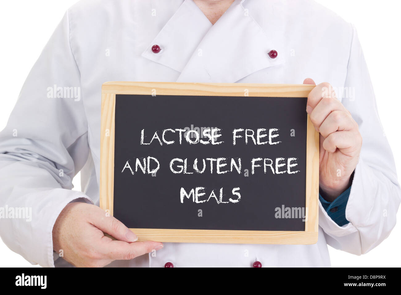 Lactose free and gluten free meals Stock Photo
