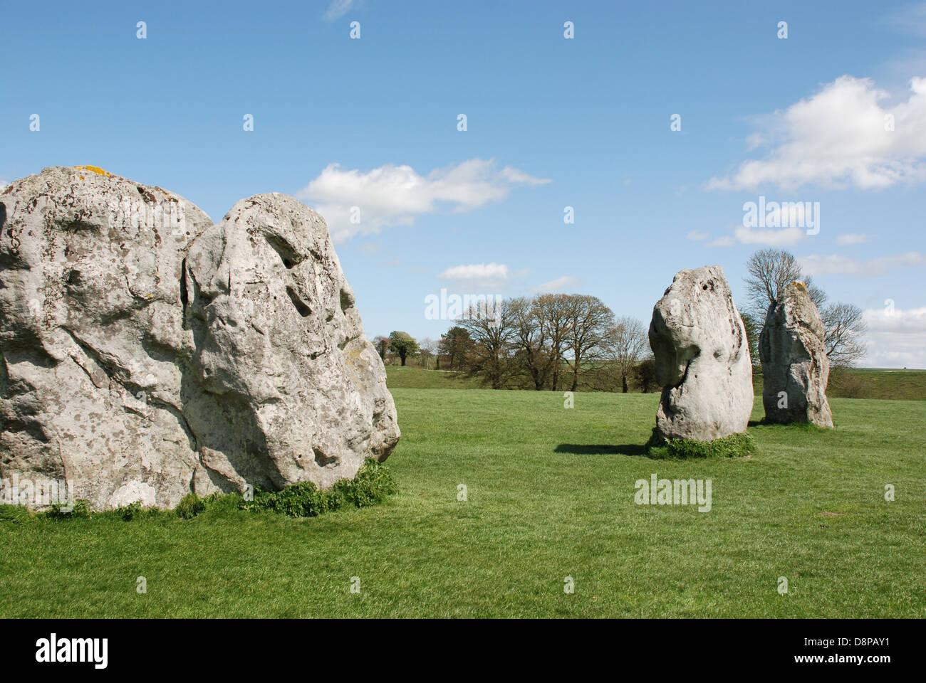 Avebury Neolithic standing stones Wiltshire England Stock Photo