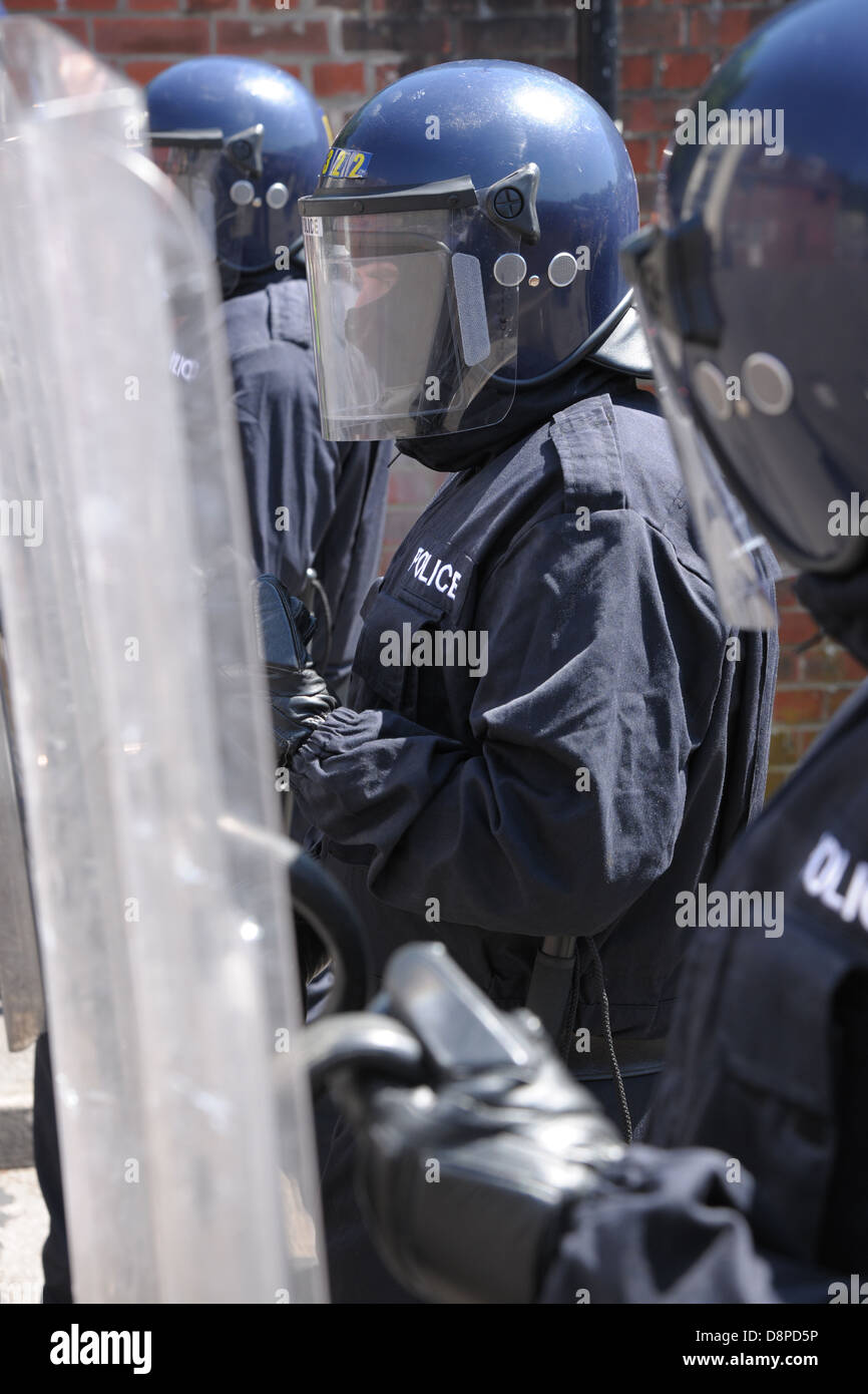 Police riot squad in action Stock Photo - Alamy