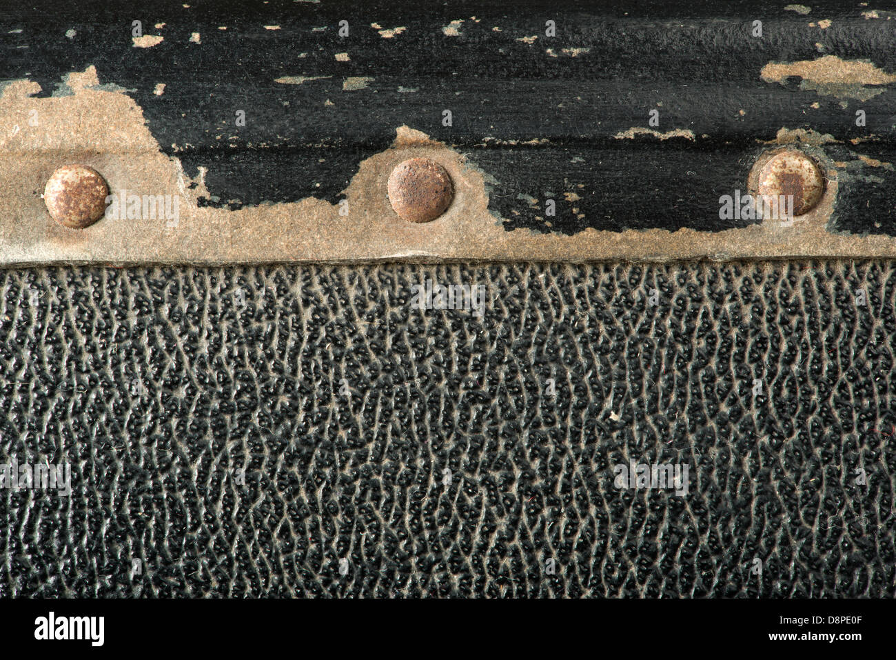Rivets and leather parts from suitcase close up Stock Photo - Alamy