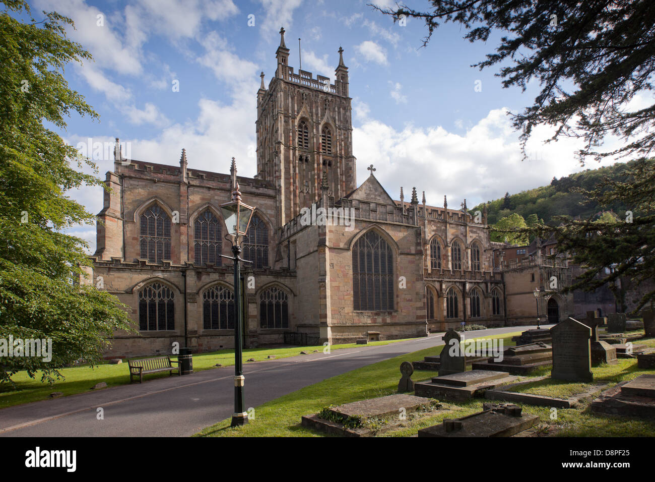 The priory at Great Malvern, Worcestershire Stock Photo