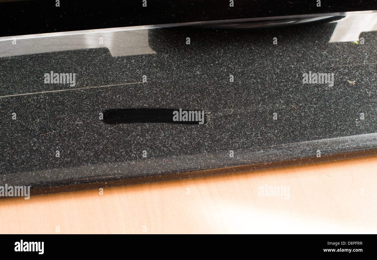 Dust on furniture. Line cleaned dust Stock Photo Alamy