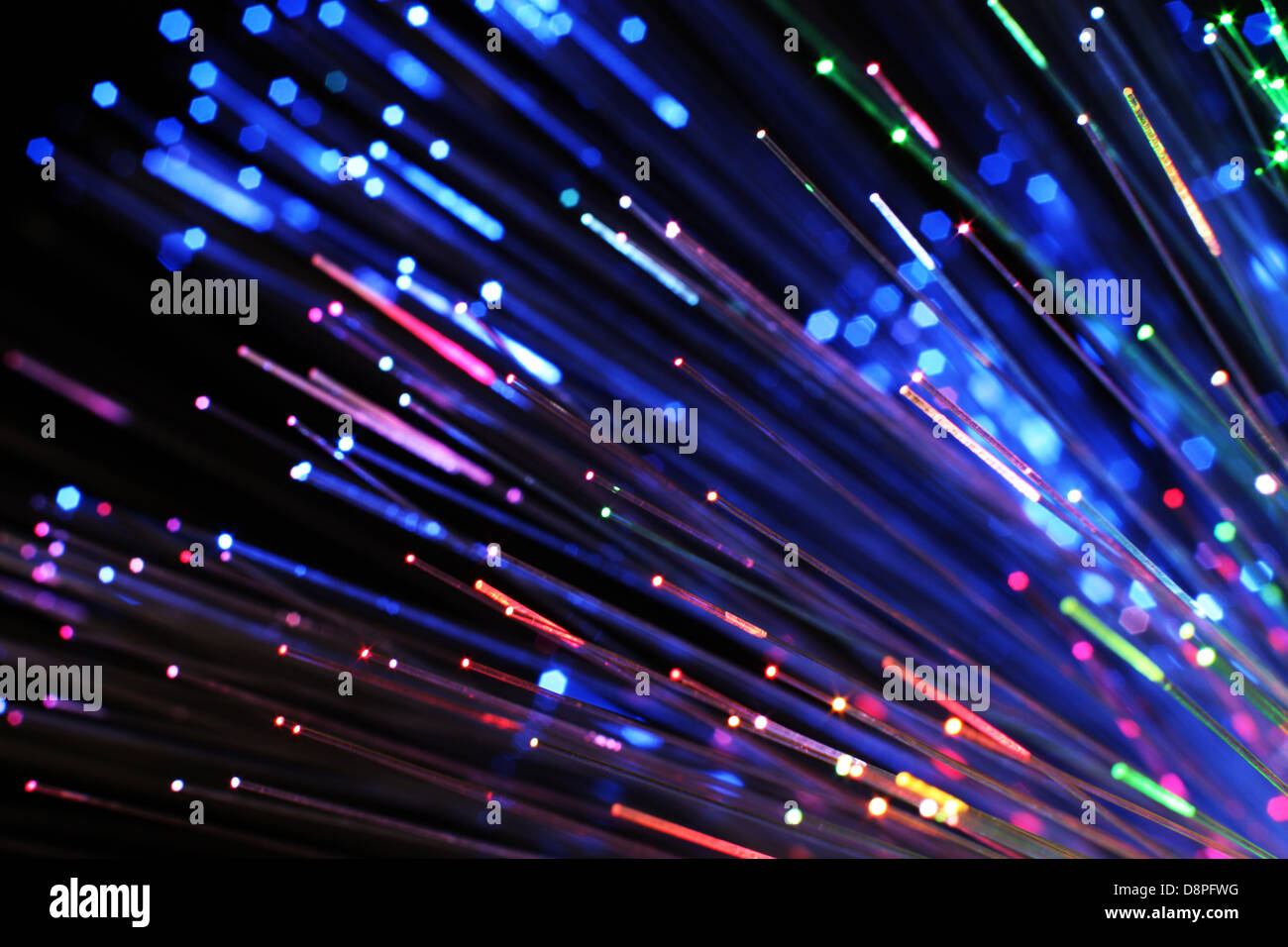 Blue fiber optic strands hi-res stock photography and images - Alamy