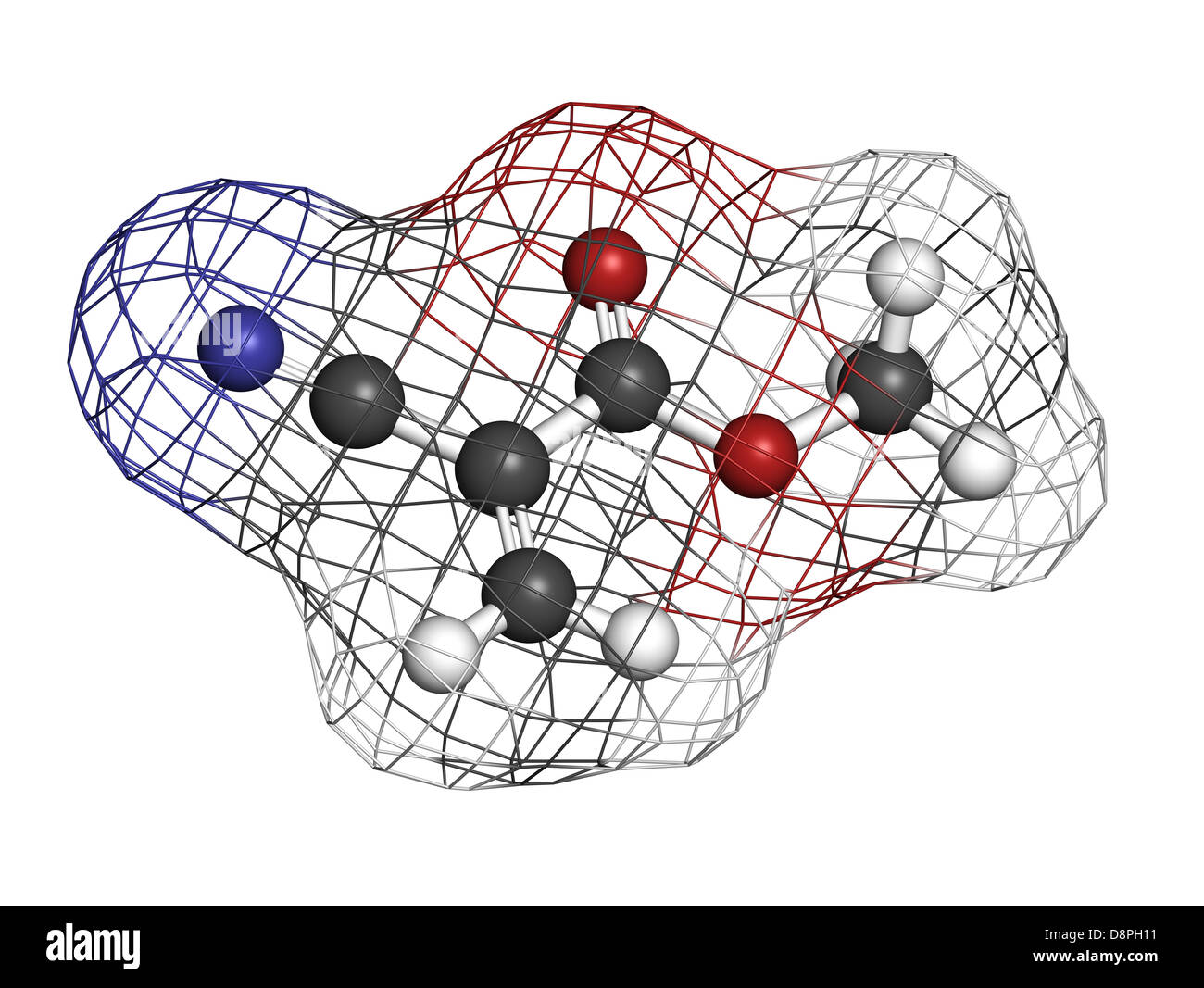 Methyl cyanoacrylate molecule, the main component of cyanoacrylate