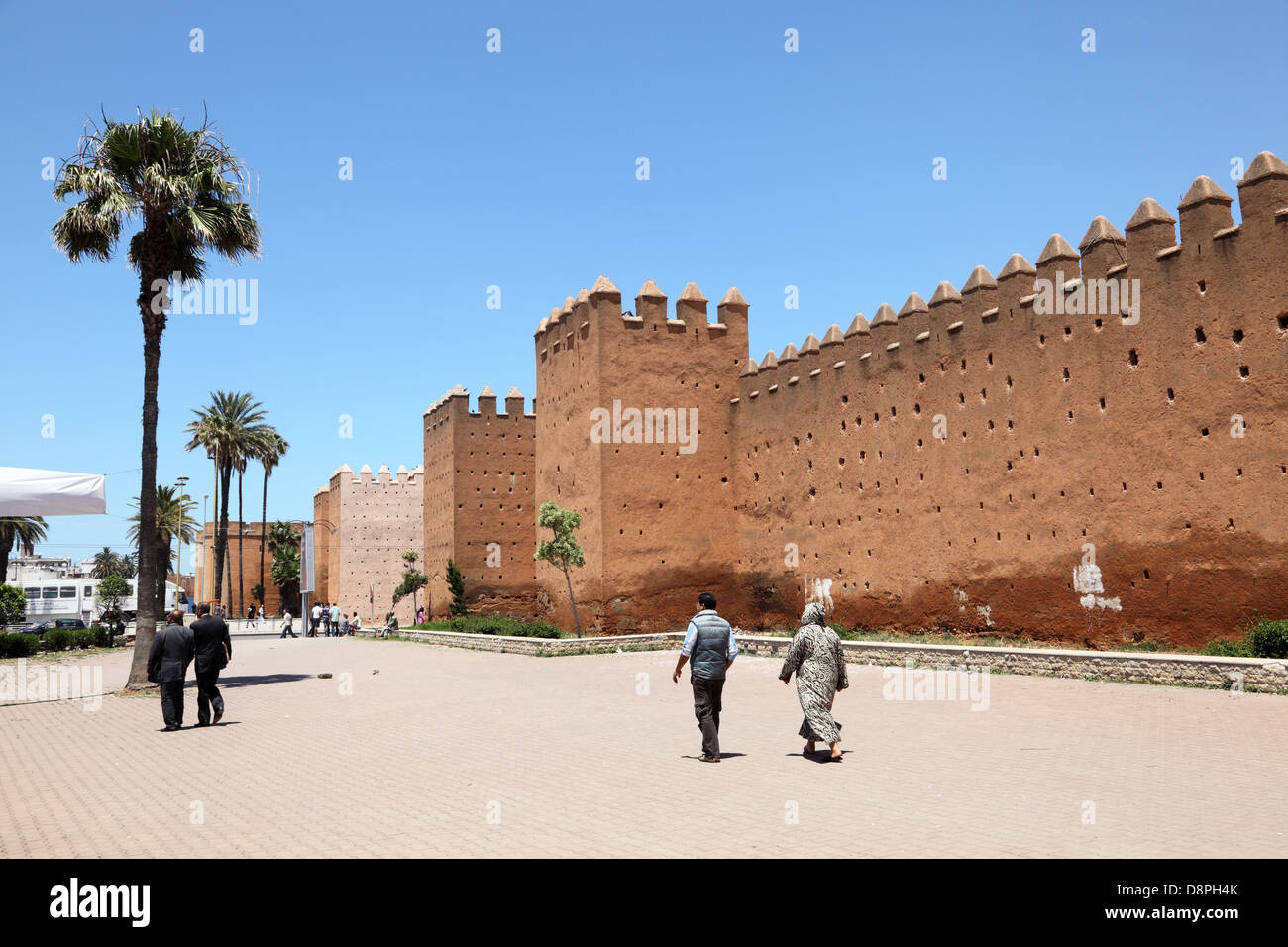 Old wall around the Medina in Rabat, Morocco Stock Photo