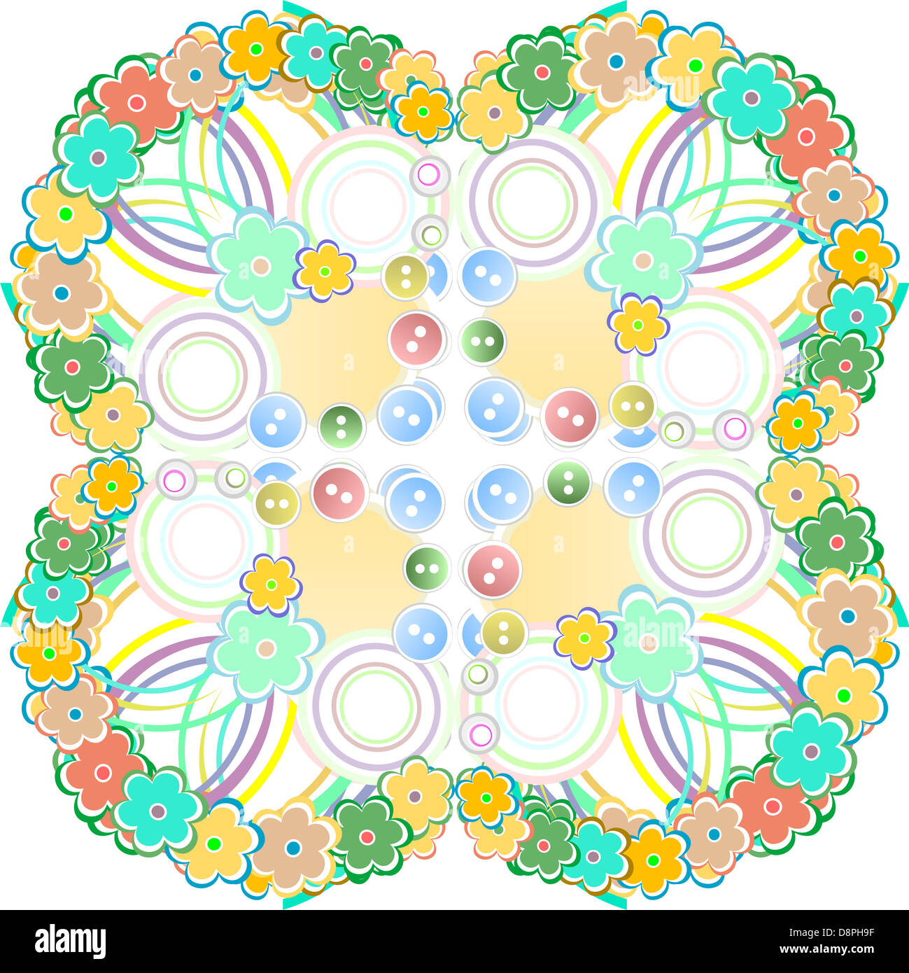 seamless flower pattern background Stock Photo - Alamy