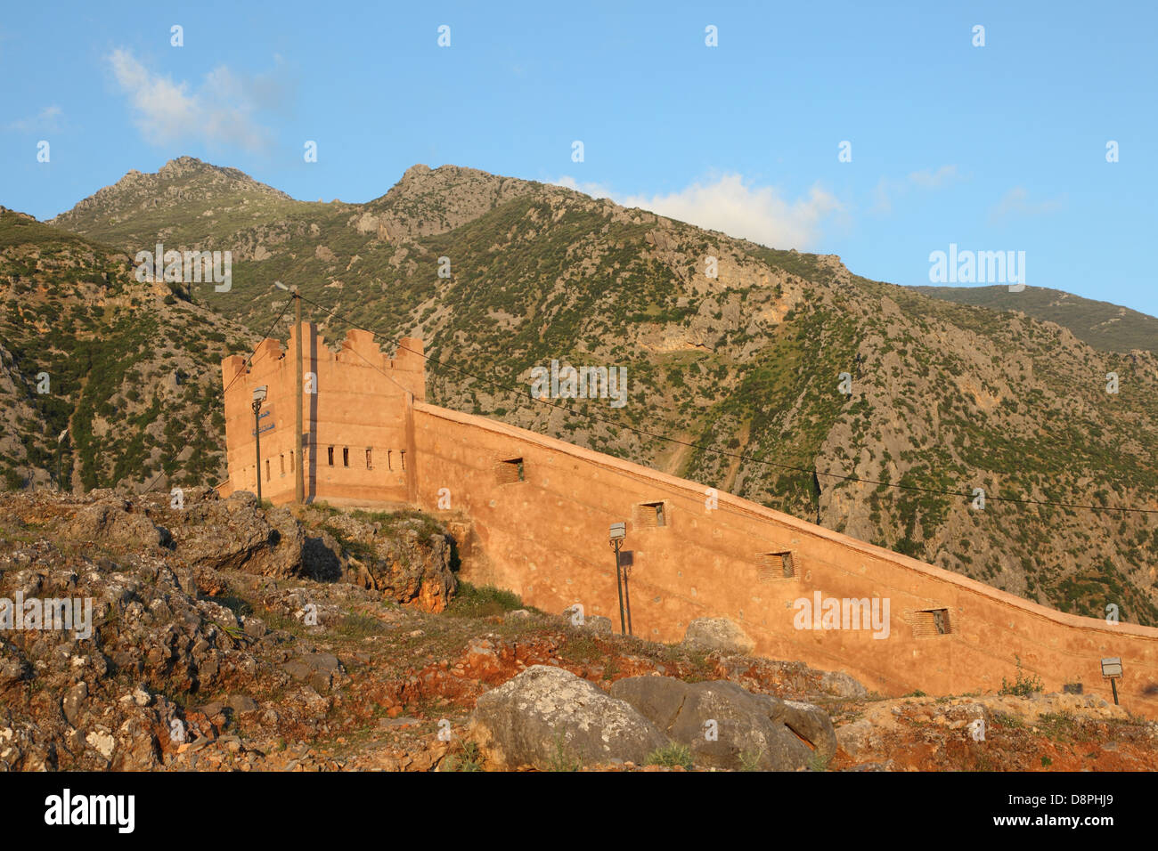 Old city wall of Chefchaouen, Morocco Stock Photo