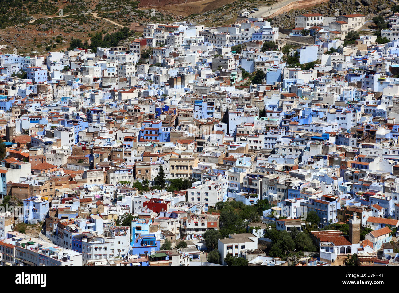 Blue and white town Chefchaouen in Morocco Stock Photo