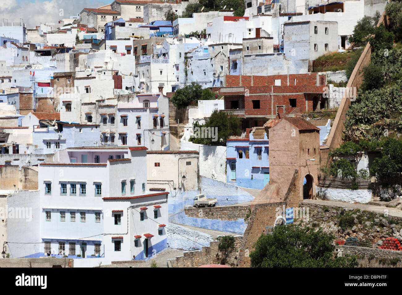 Blue and white town Chefchaouen in Morocco Stock Photo