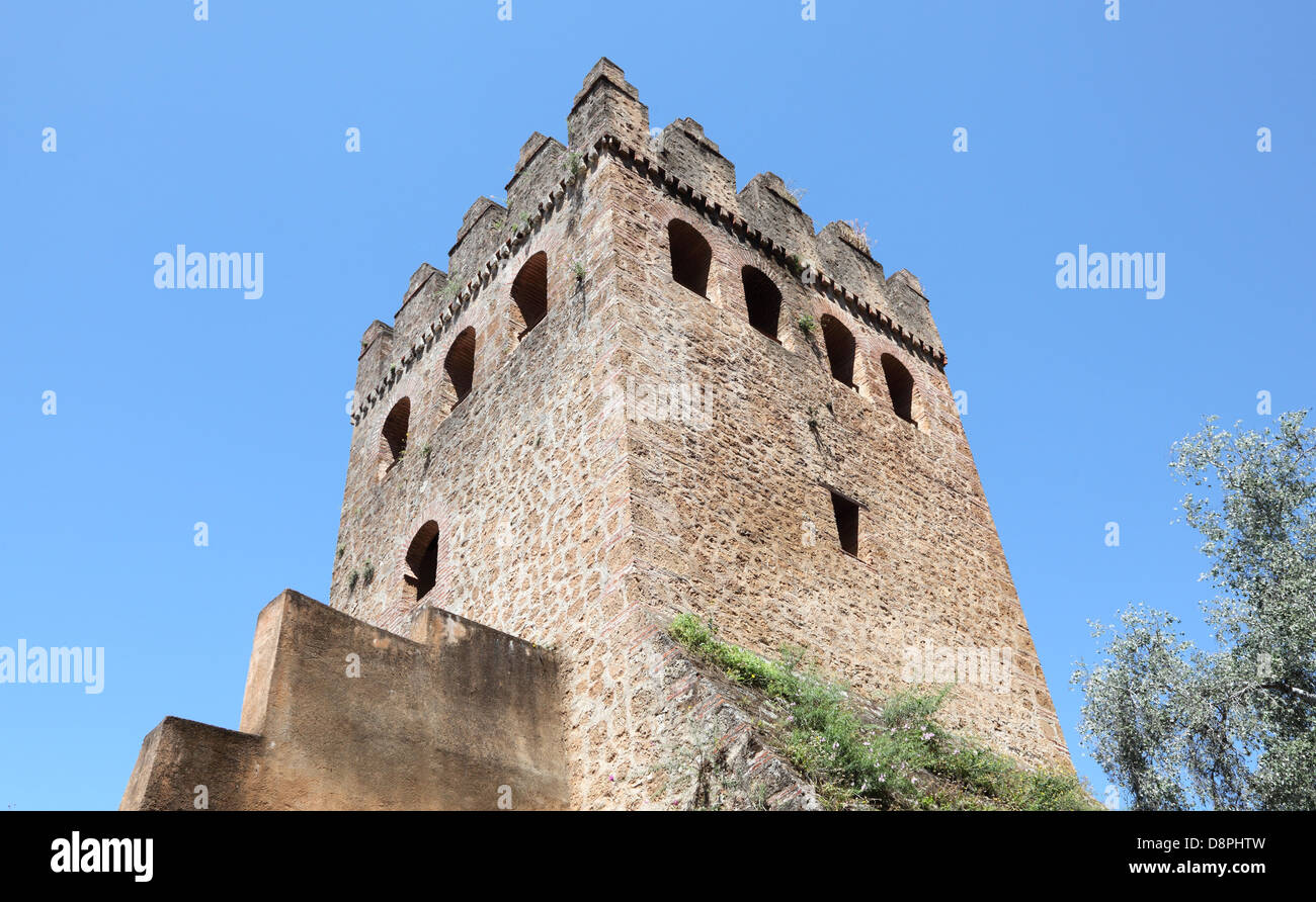 Tower of the Casbah in Chefchaouen, Morocco Stock Photo