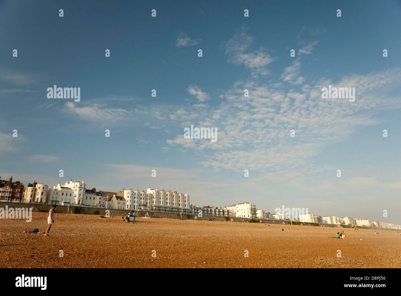 Brighton beach with Kemp Town in the background. Stock Photo