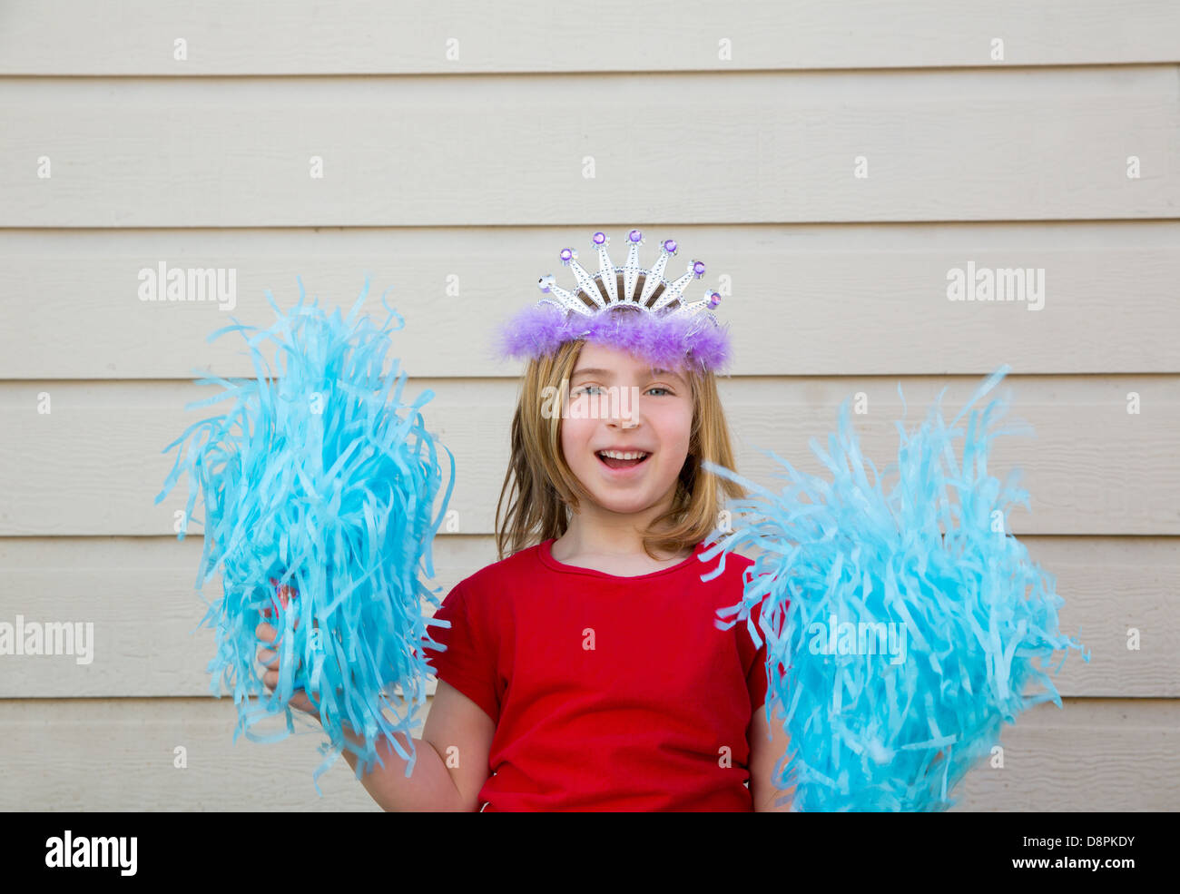 Blonde Kurzhaar-Perücke Für Damen – 32 Cm, Mit Cheerleader Pom Poms, Für Cosplay, Halloween & Karneval