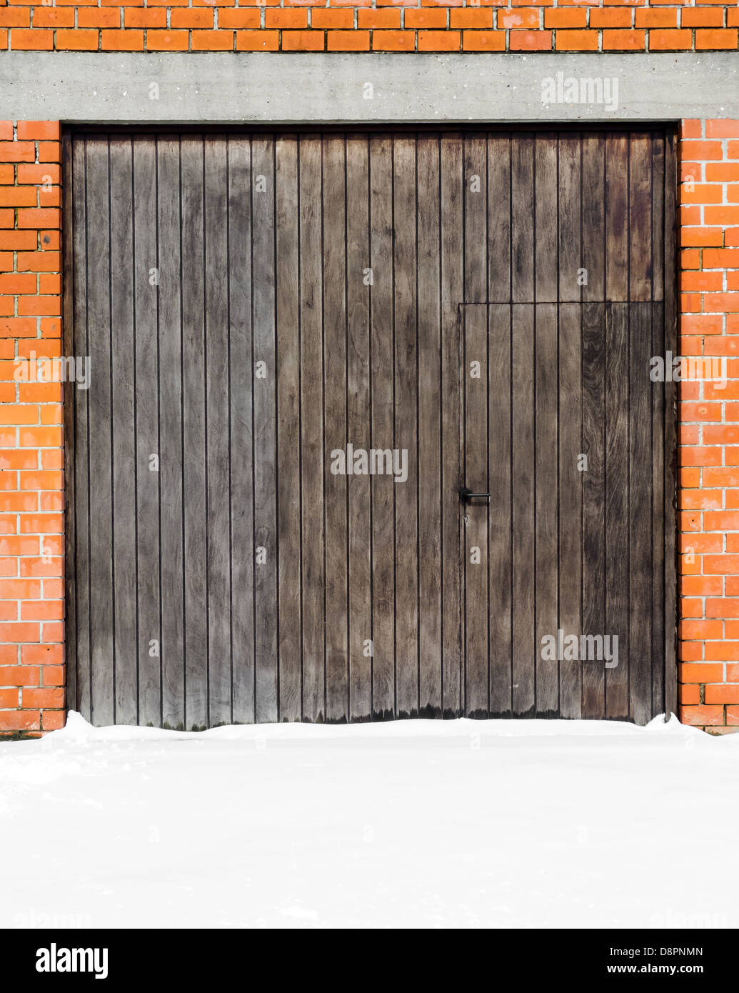 Back Door in Winter Stock Photo