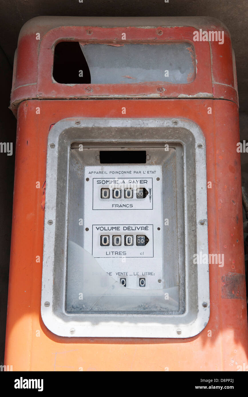 Old-fashioned gas pump Stock Photo