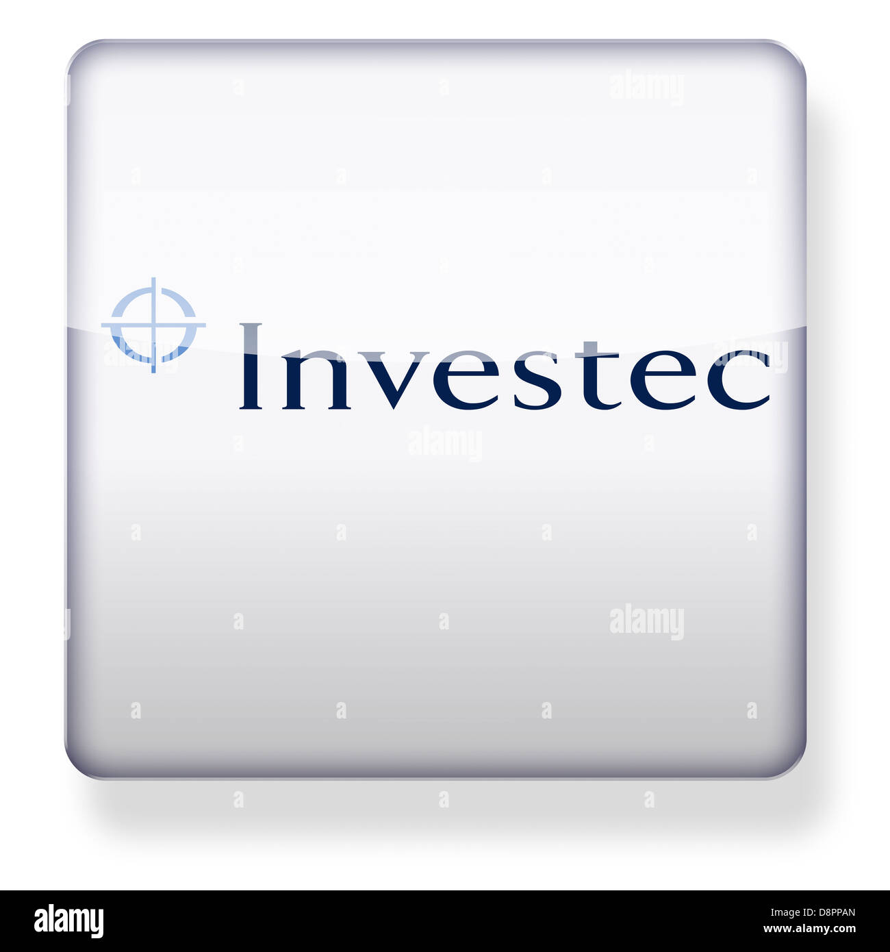 Investec bank logo as an app icon. Clipping path included. Stock Photo