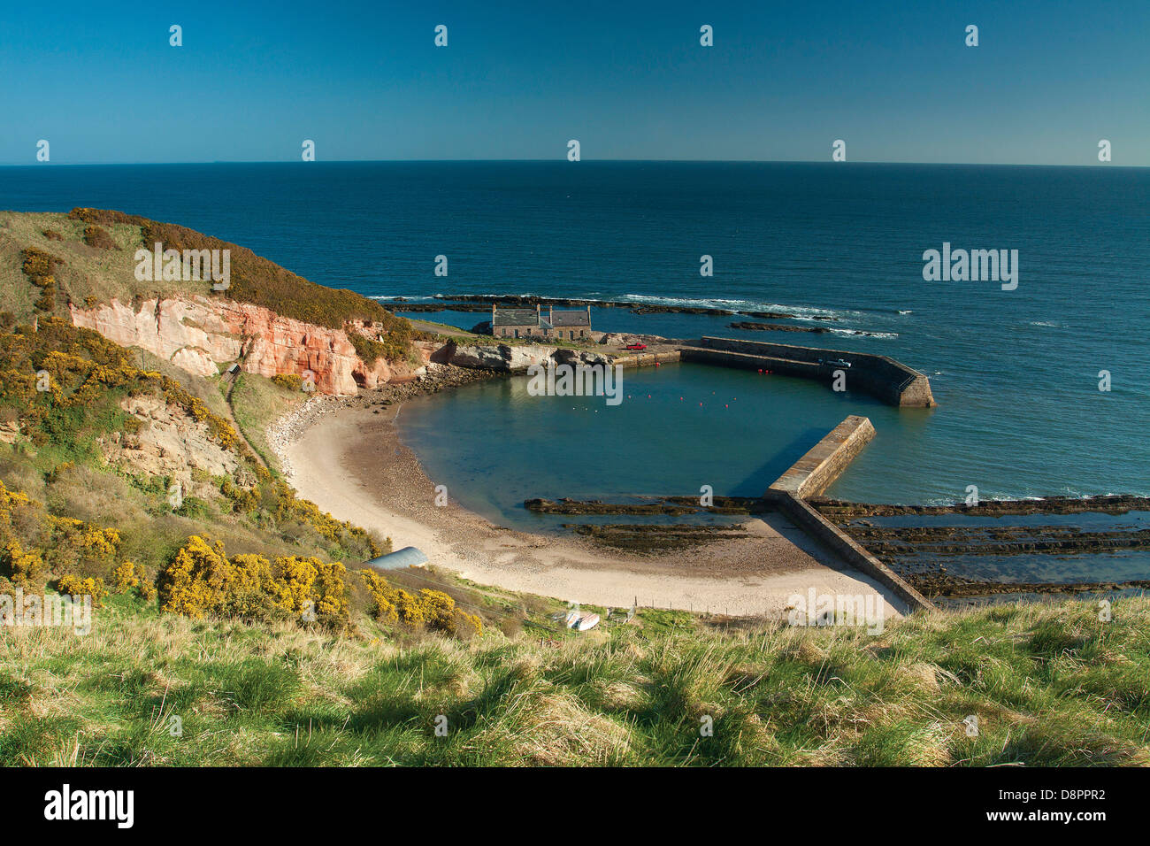 Cove Harbour, Cove, Scottish Borders Stock Photo Alamy