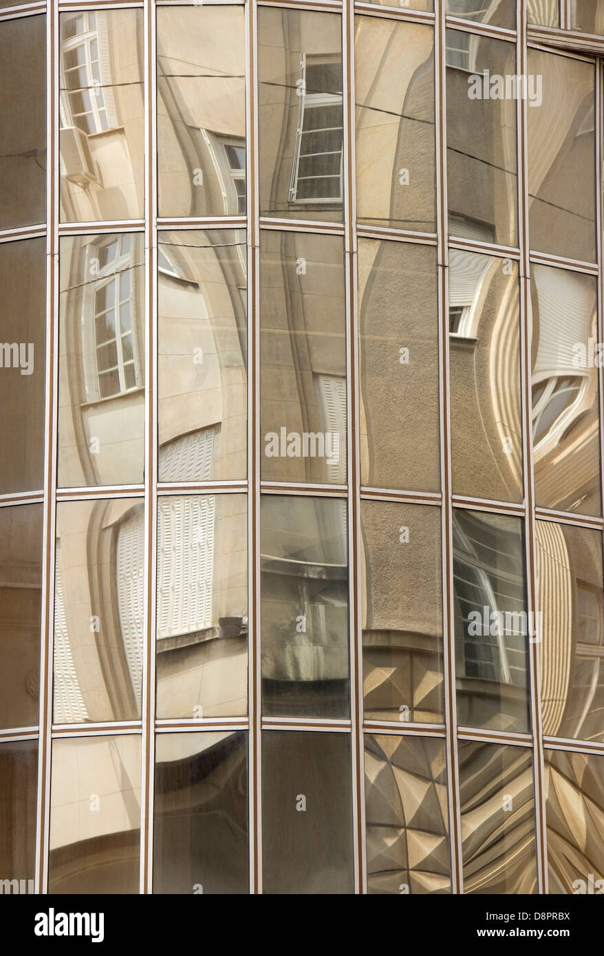 The reflection at the modern glass facade Stock Photo