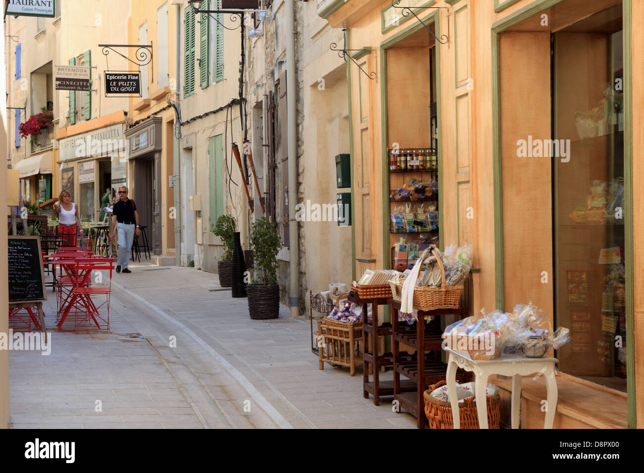 Street scene in Saint Remy de Provence. Stock Photo