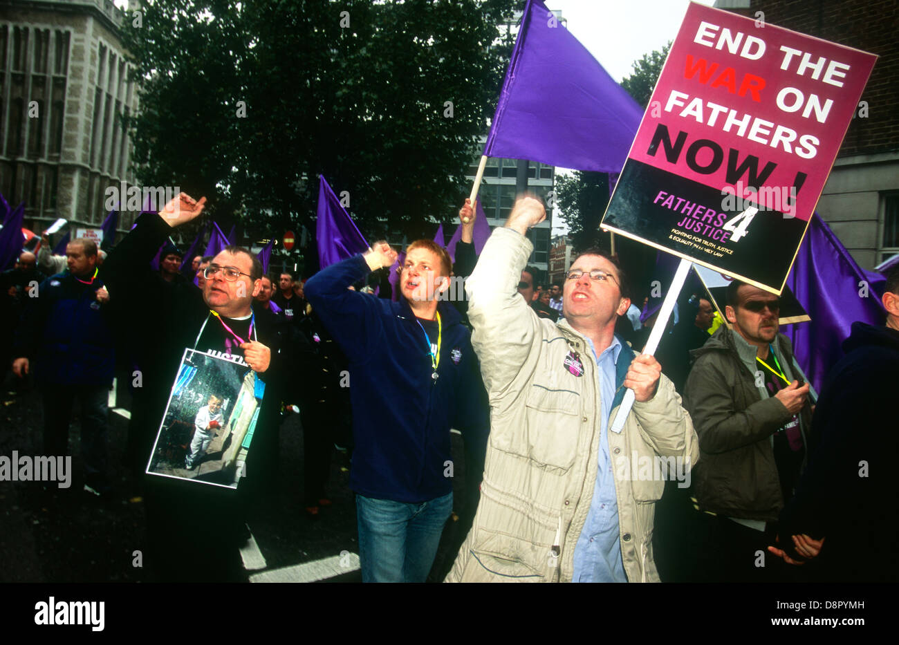 Fathers 4 Justice demo, 22 October 2003, London, UK. Protest at fathers ...
