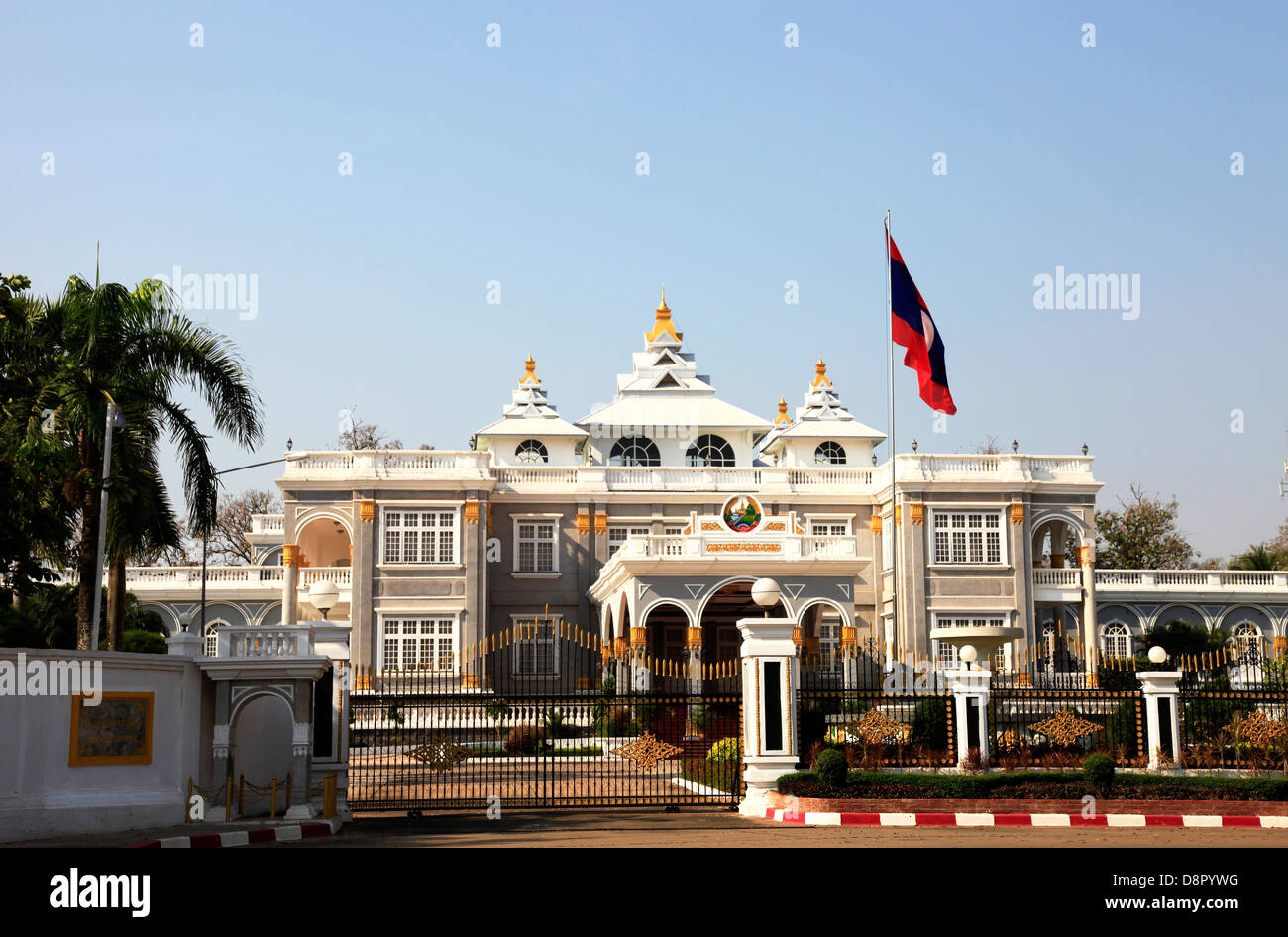 Presidential Palace, Vientiane, Laos Stock Photo