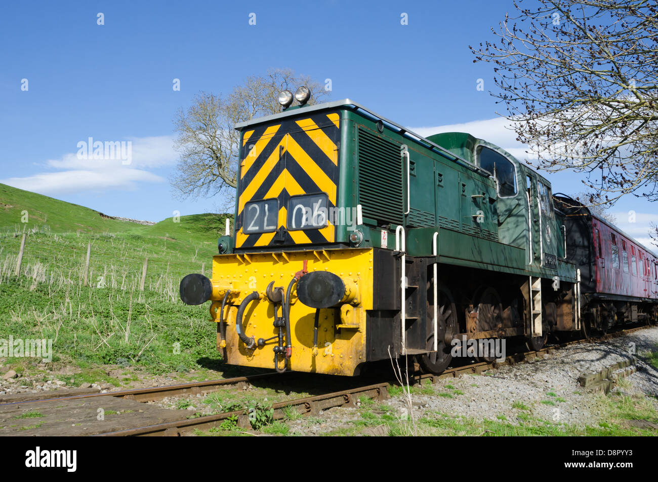 BR type 1 class 14 dieselhydraulic on the Wensleydale railway in the