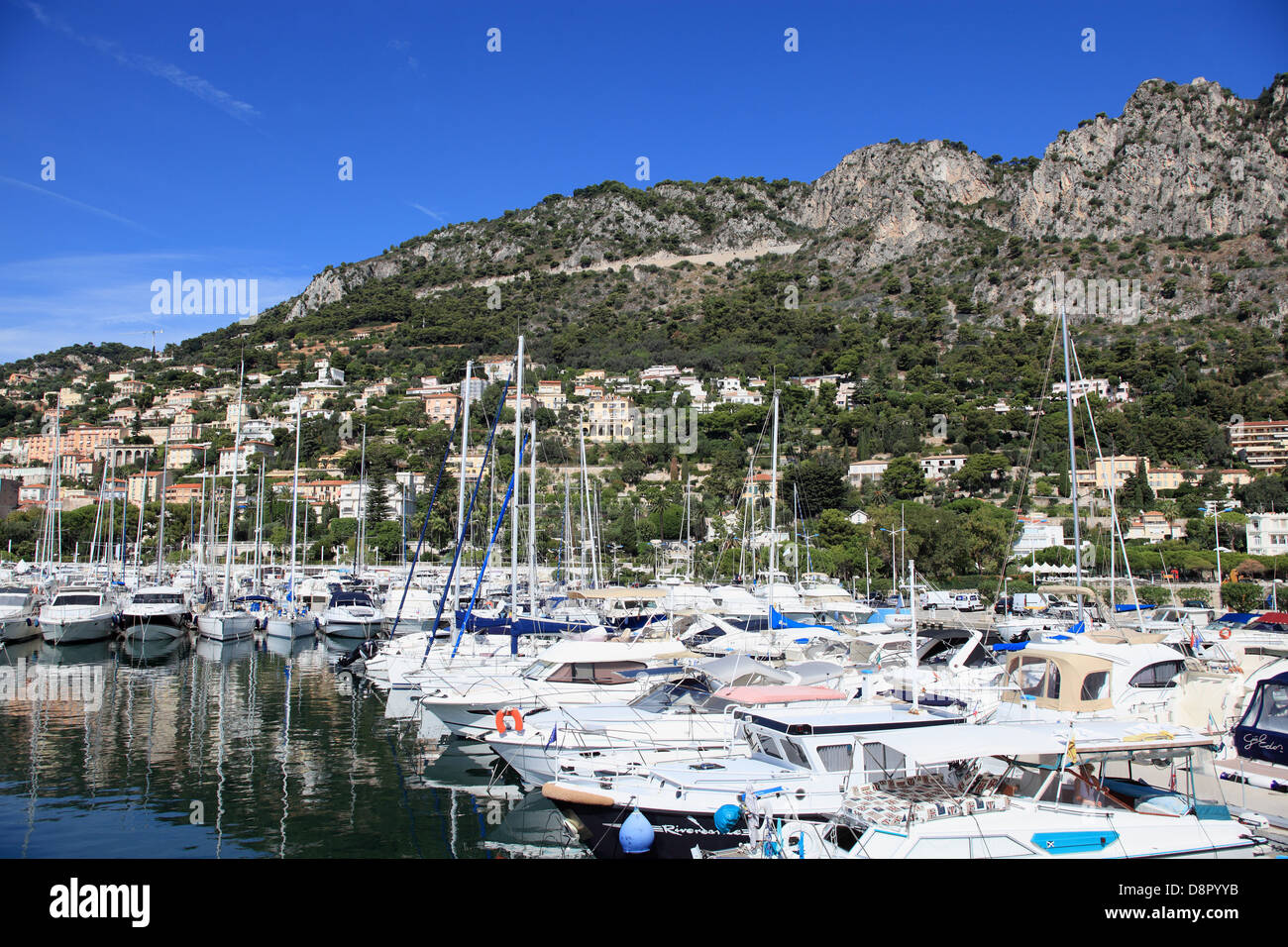 The harbor of Cap d'Ail, French Riviera, France Stock Photo - Alamy