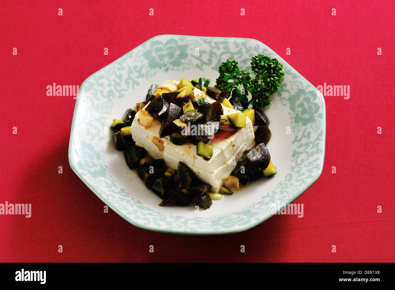 Century egg and tofu Stock Photo Alamy