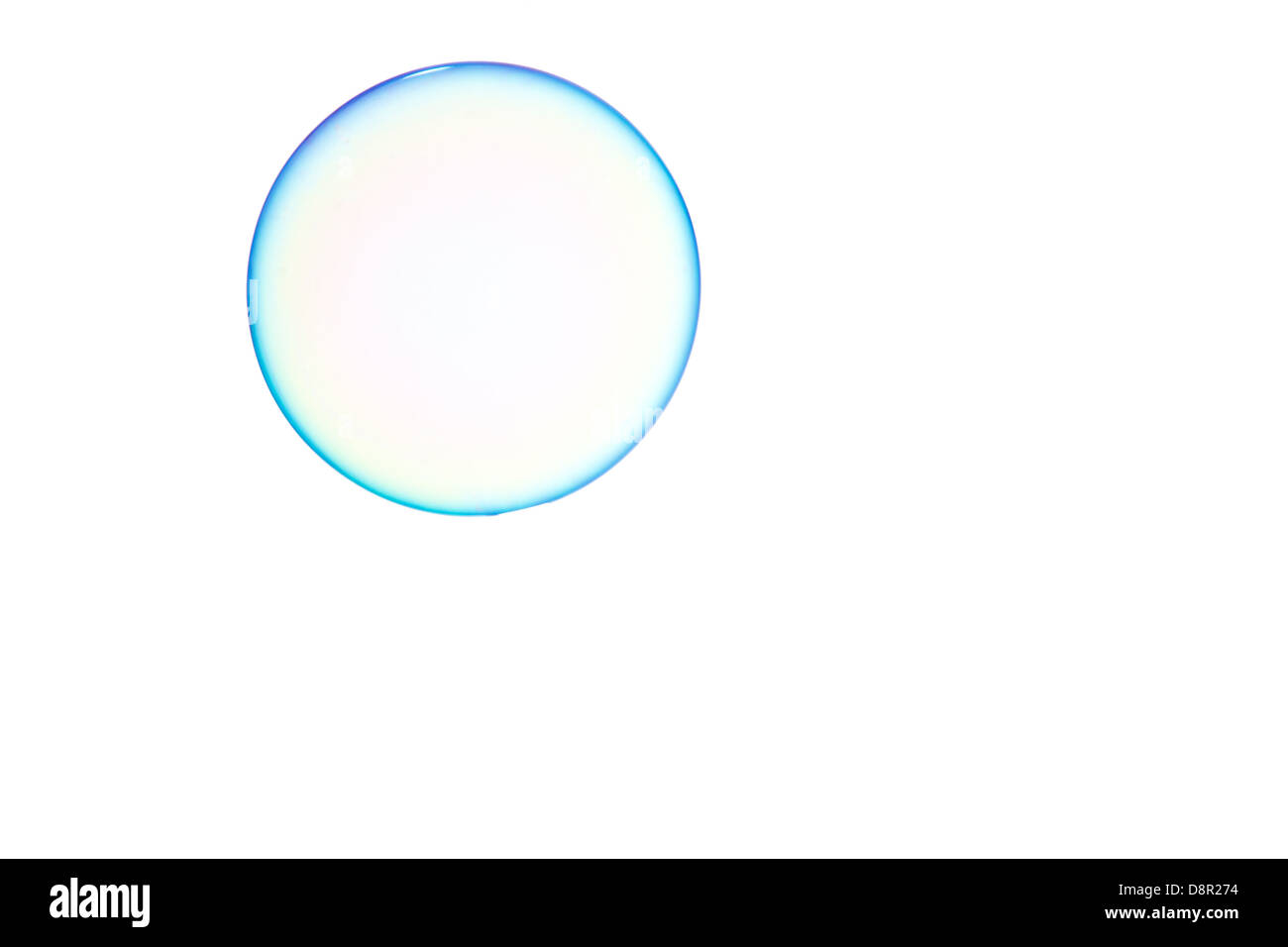 One soap bubble on a white background Stock Photo