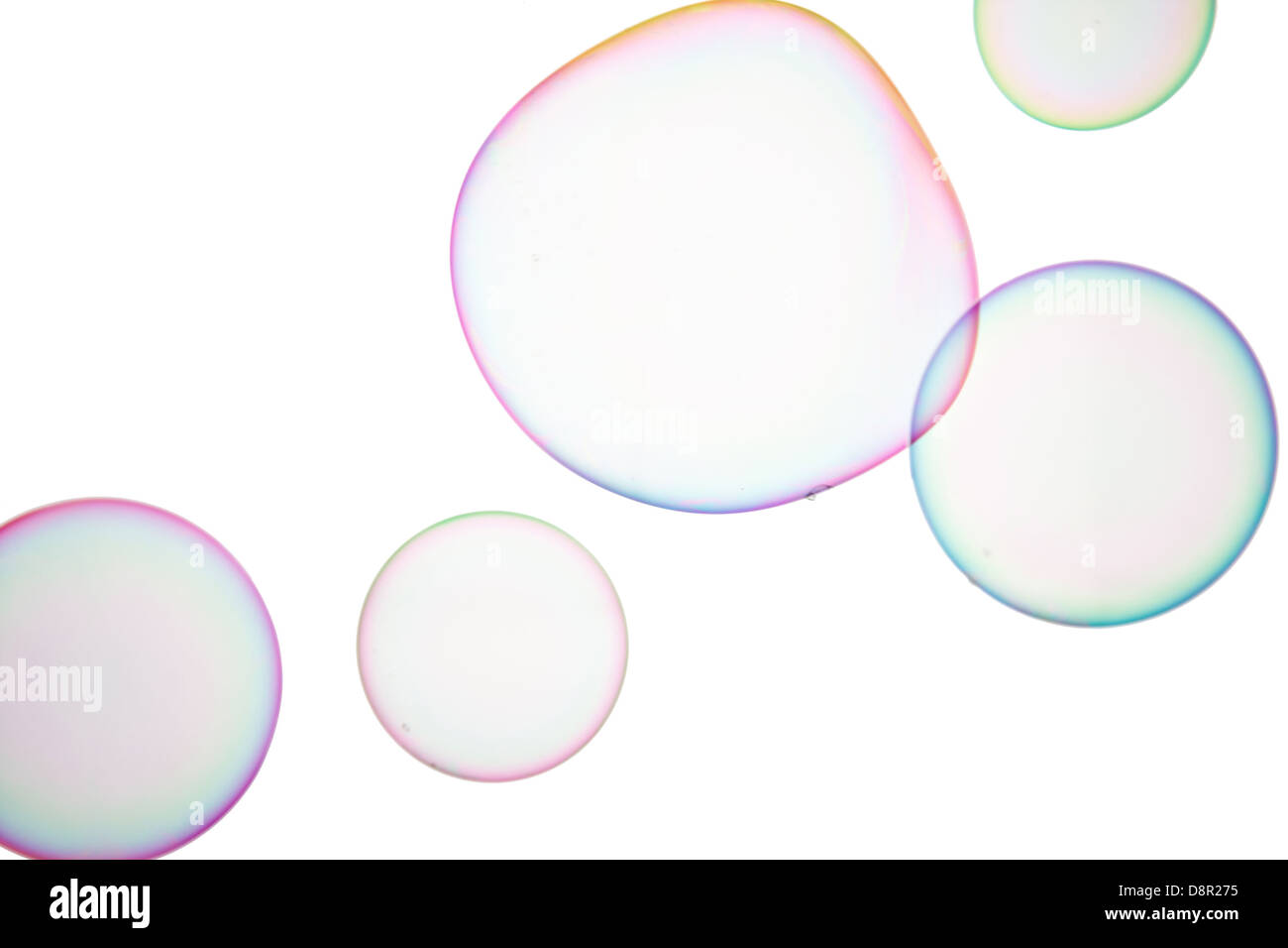 Group of soap bubbles on a white background Stock Photo - Alamy