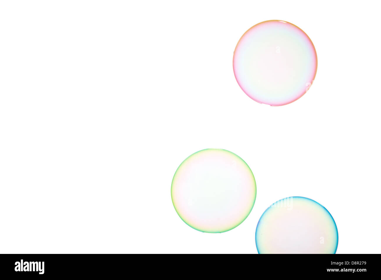 Group of soap bubbles on a white background Stock Photo - Alamy