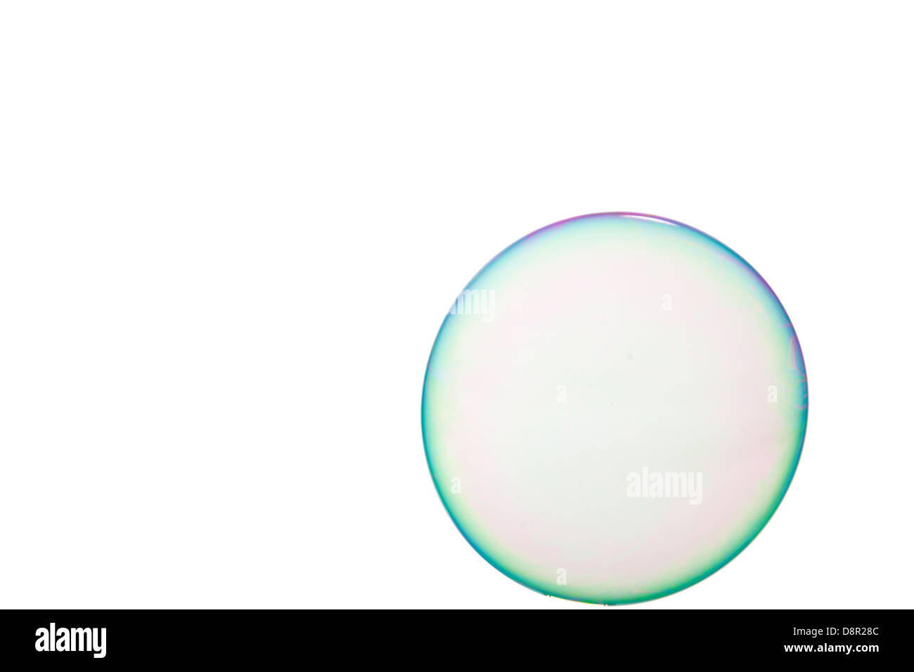 One soap bubble on a white background Stock Photo