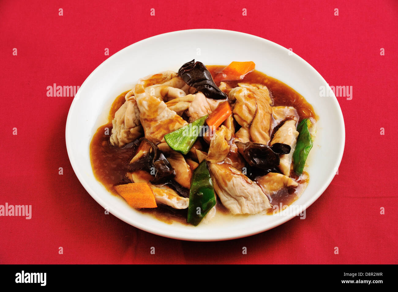 Stir-fried beef offal Stock Photo