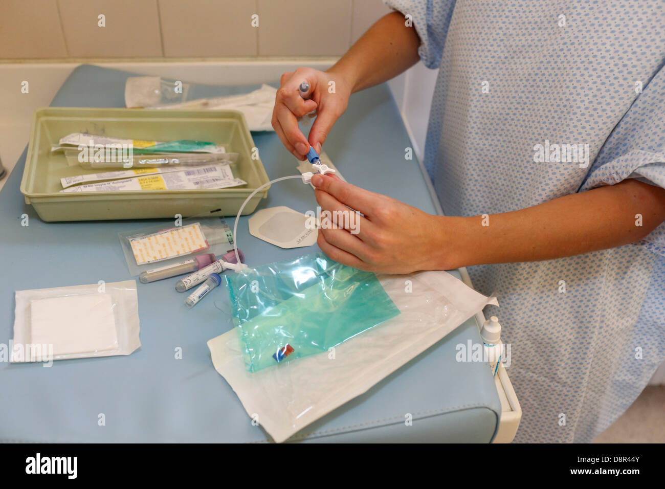 NURSE WITH EQUIPMENT Stock Photo Alamy