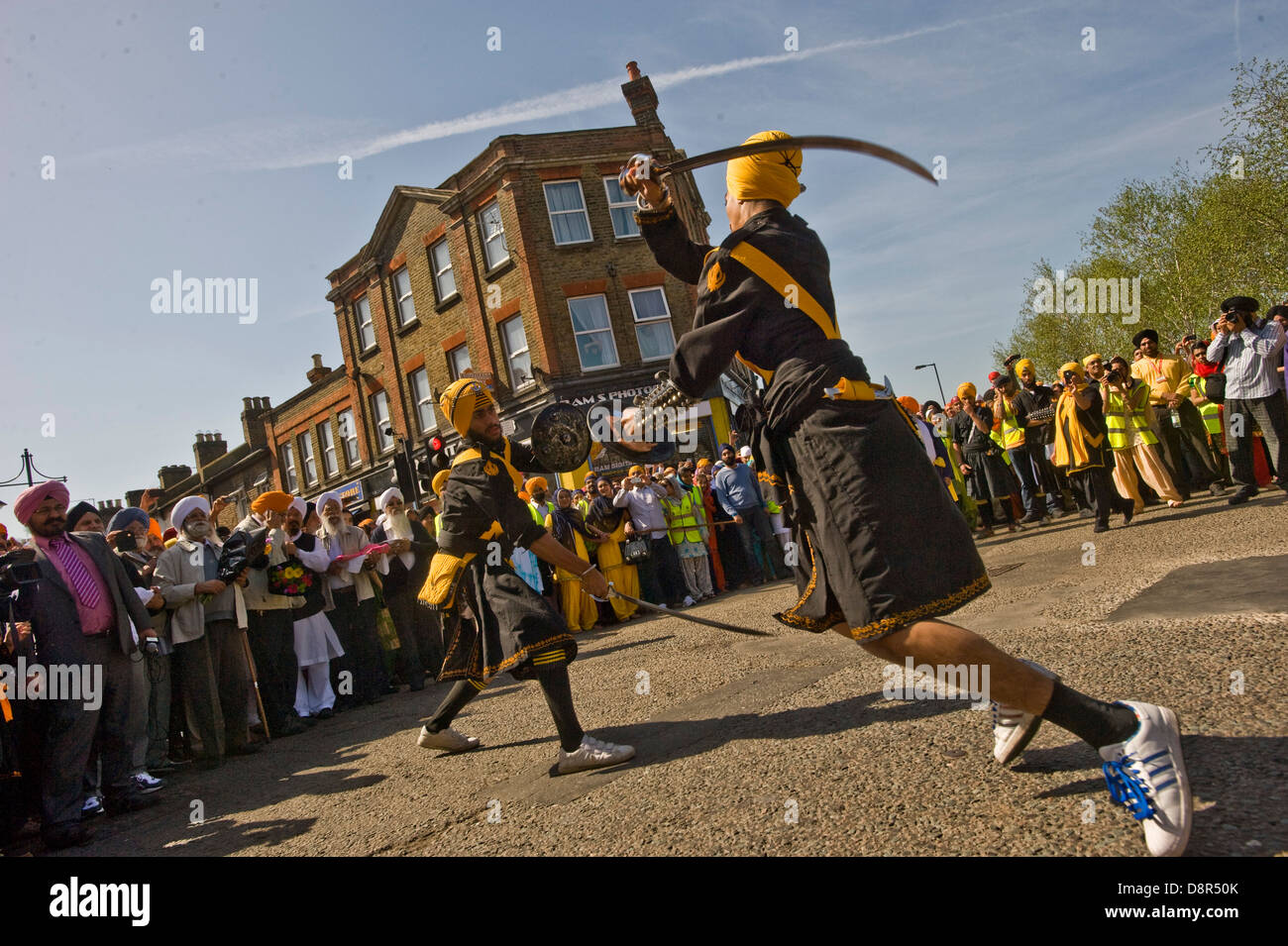 The annual Southall Vaisakhi procession [nagar kirtan] Sikh New Year
