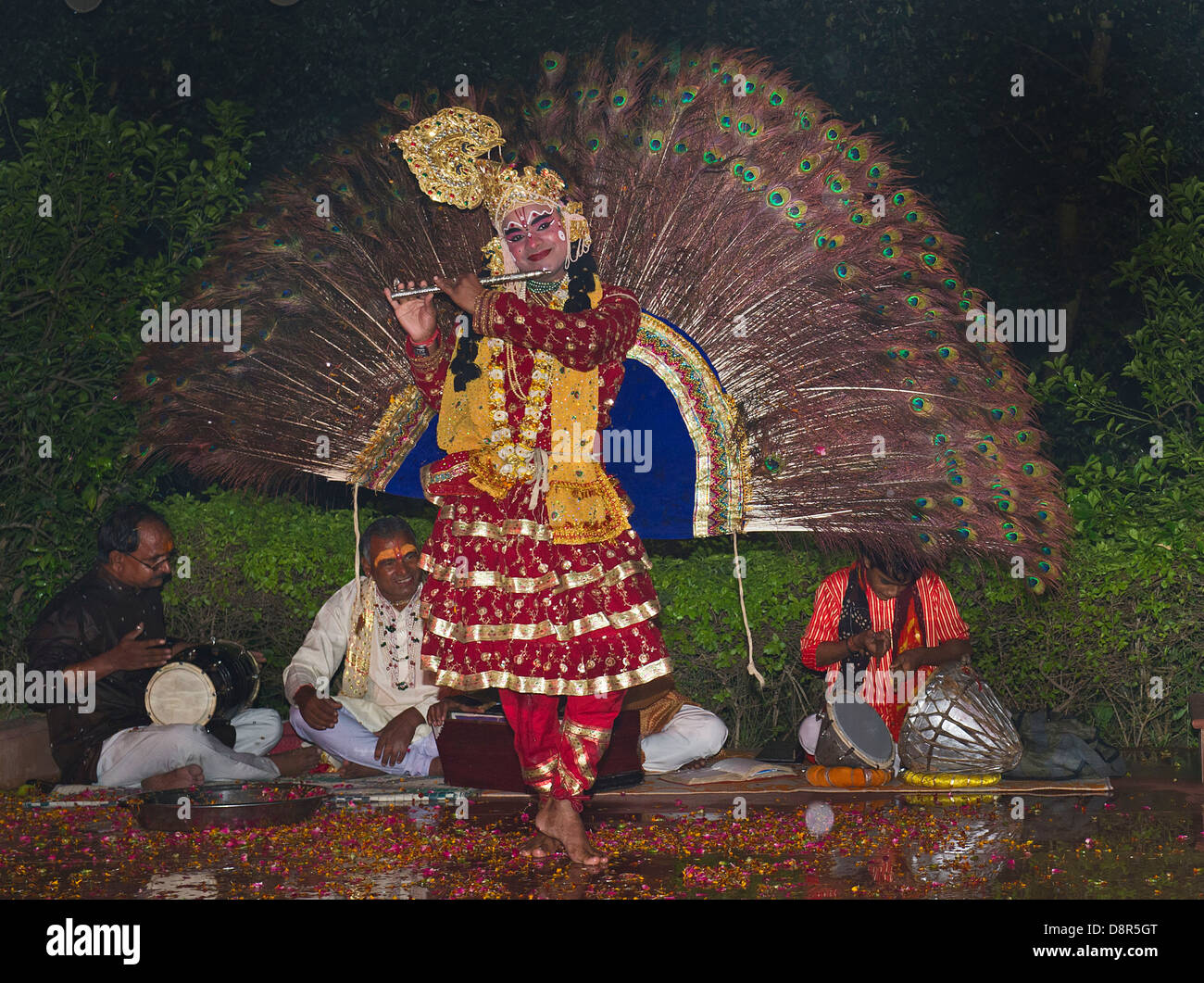 Mauyr dance (Peacock Dance) performed in Bharatpur Stock Photo