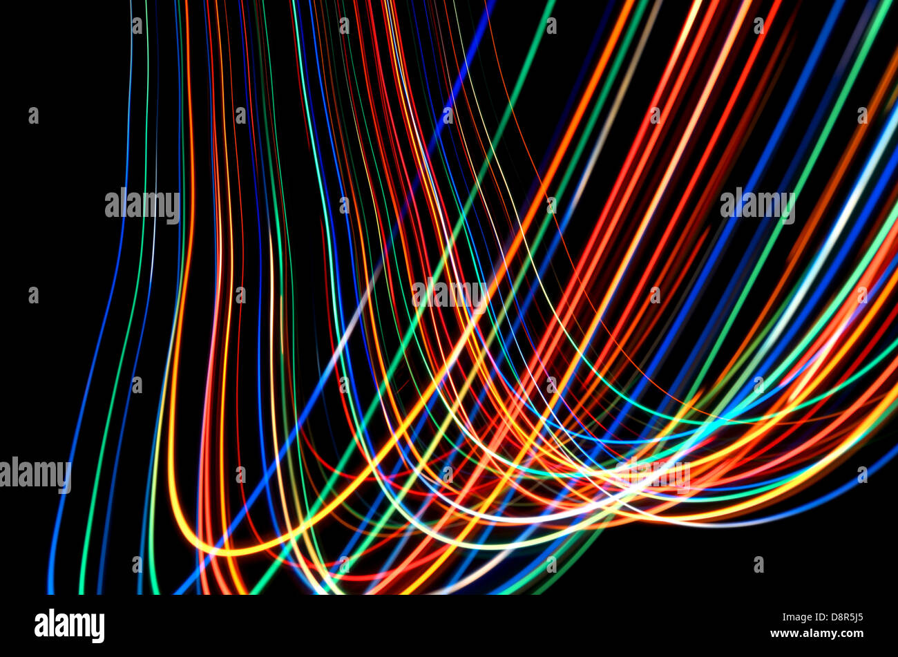 Blue red yellow green trails hi-res stock photography and images - Alamy