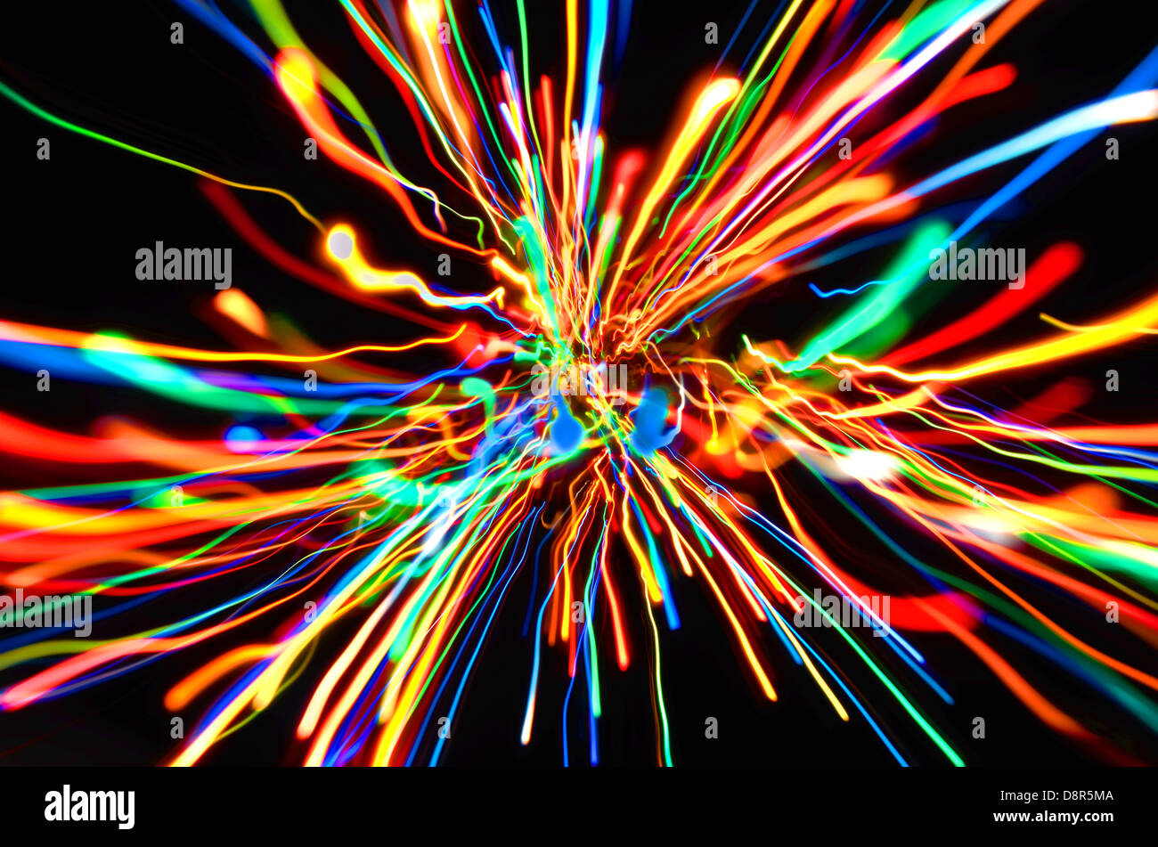 Abstract green yellow light trails hi-res stock photography and images ...