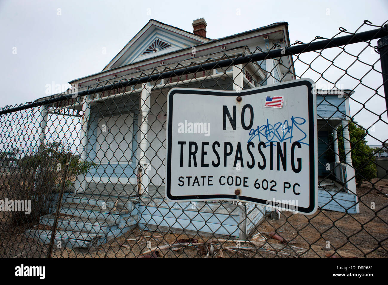 An abandoned house in Oceanside California. Stock Photo