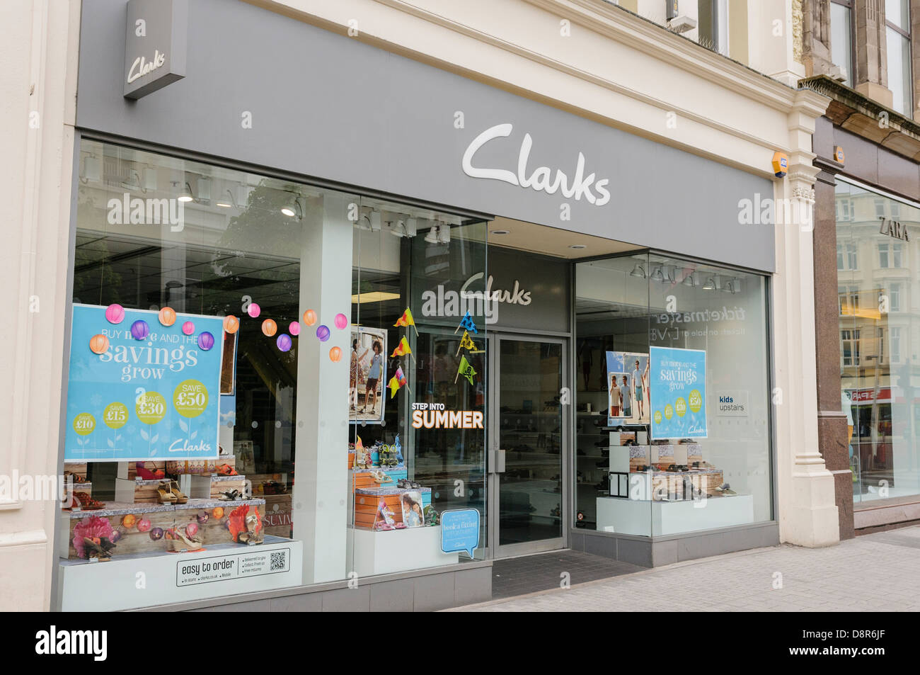 Clarks shoe shop Stock Photo