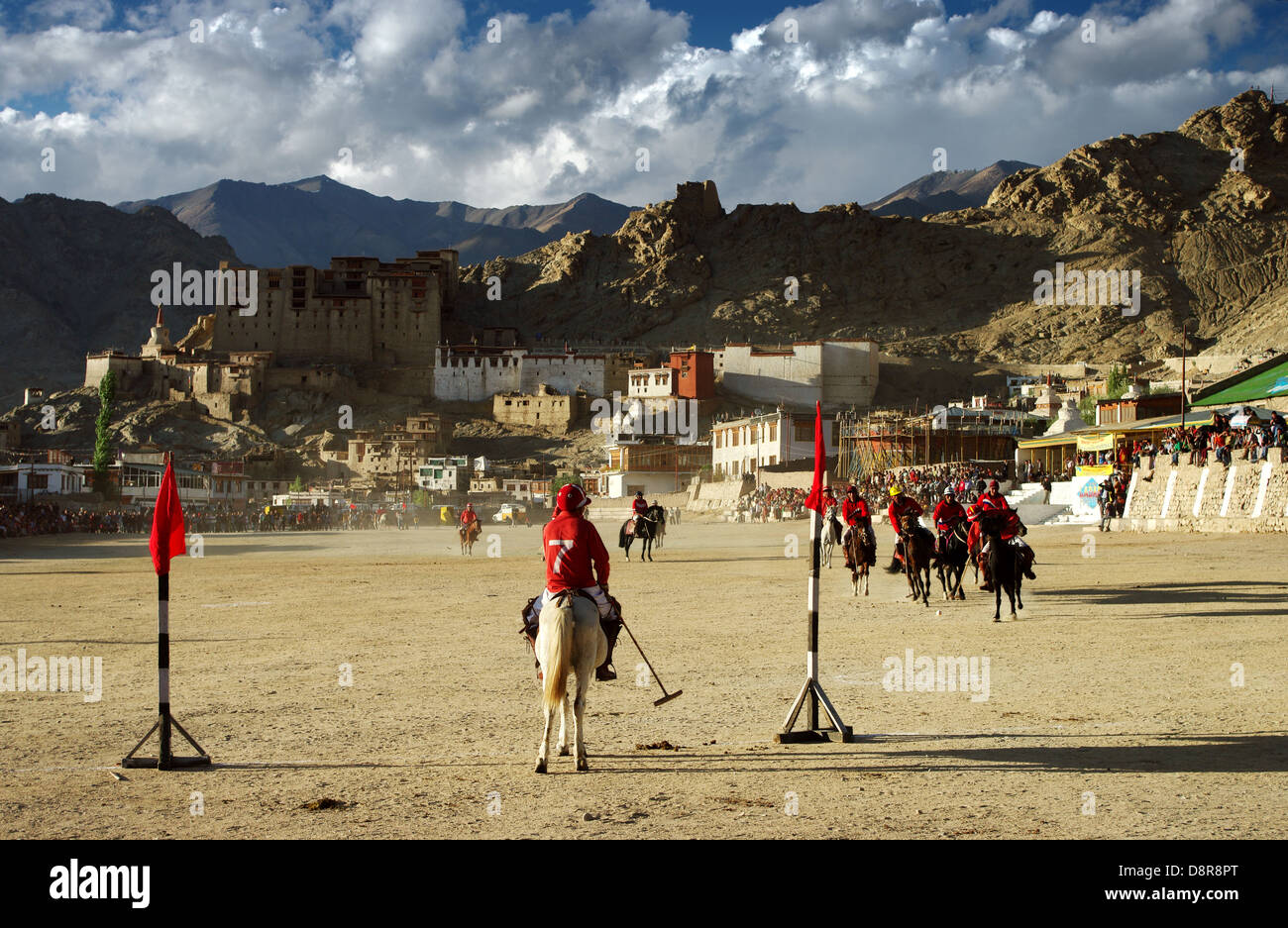 polo players, Leh, Ladakh Stock Photo