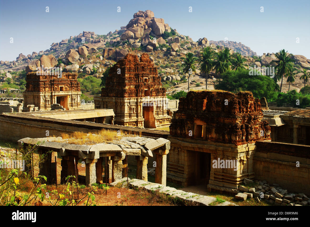 temple in the jungle in Hampi Stock Photo Alamy