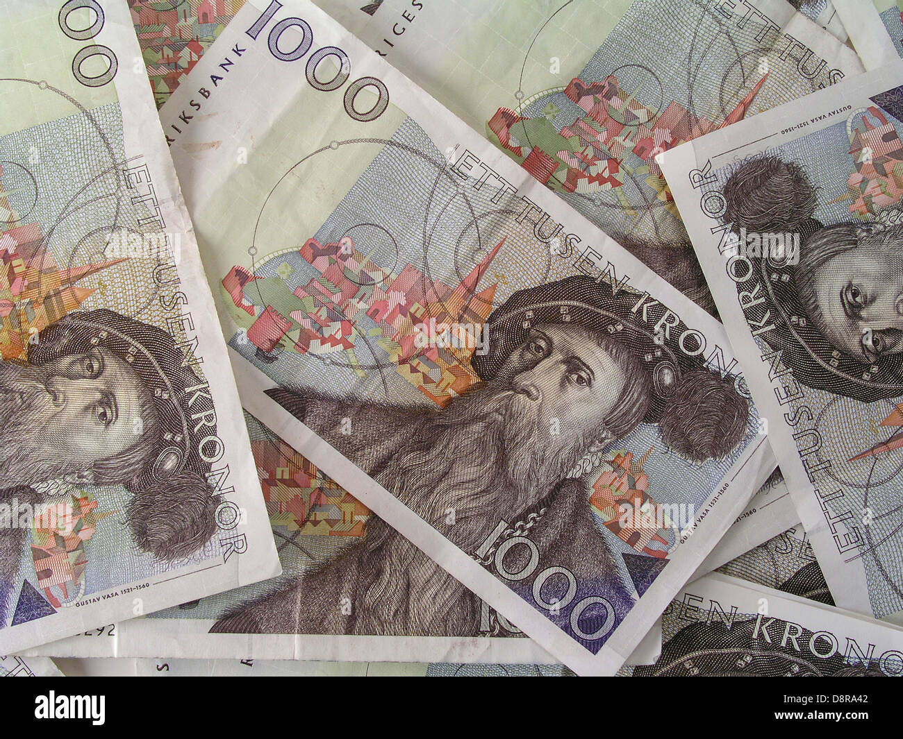 Background of swedish currency - 1000 Kronor Stock Photo - Alamy