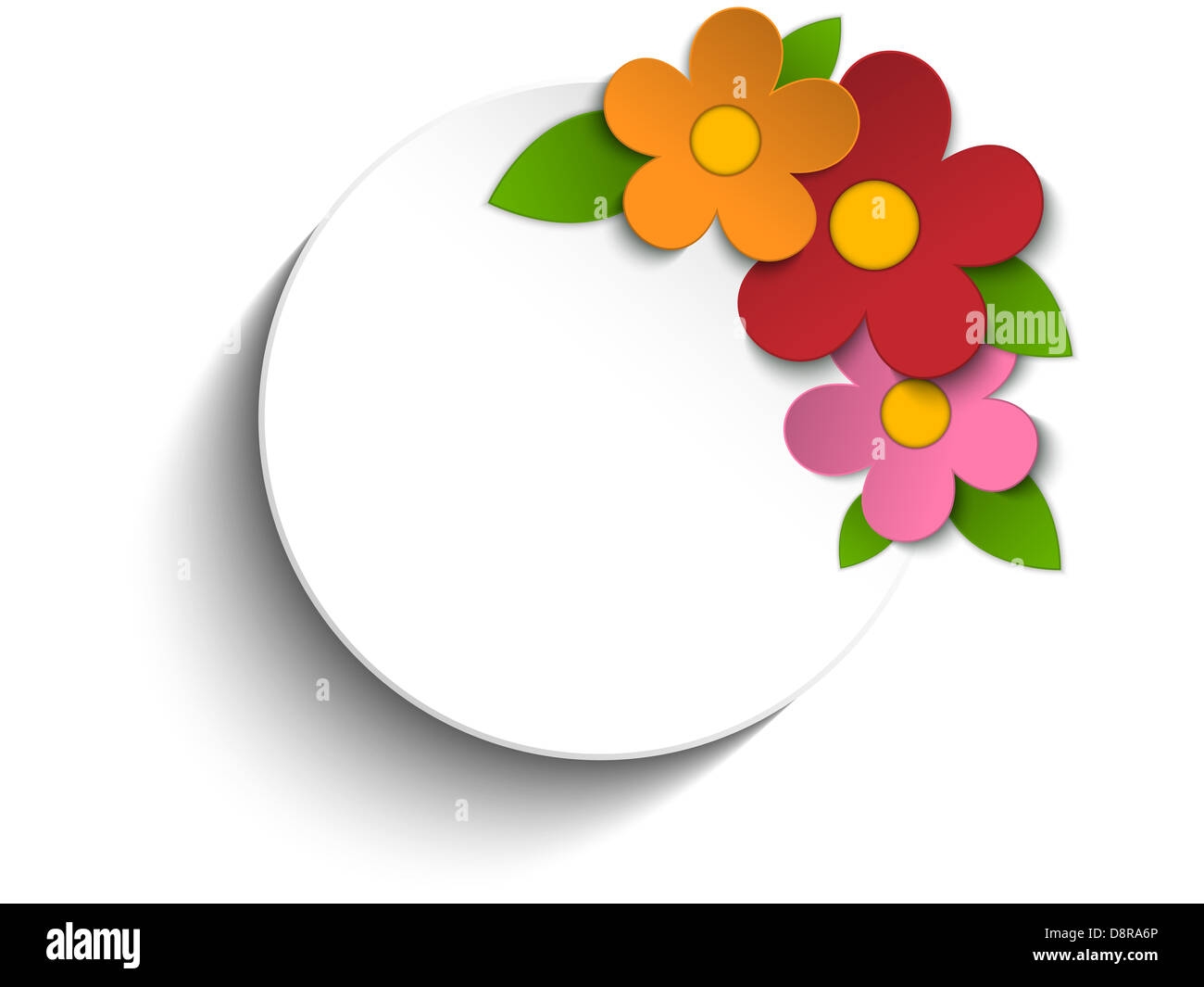 Vector - Beautiful Spring Flowers White Background Stock Photo - Alamy