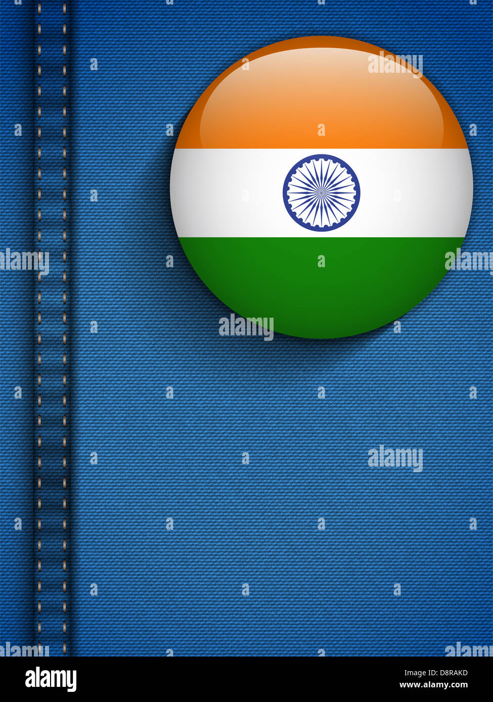 India Using Button Vector - India Flag Button in Jeans Pocket Stock Photo - Alamy