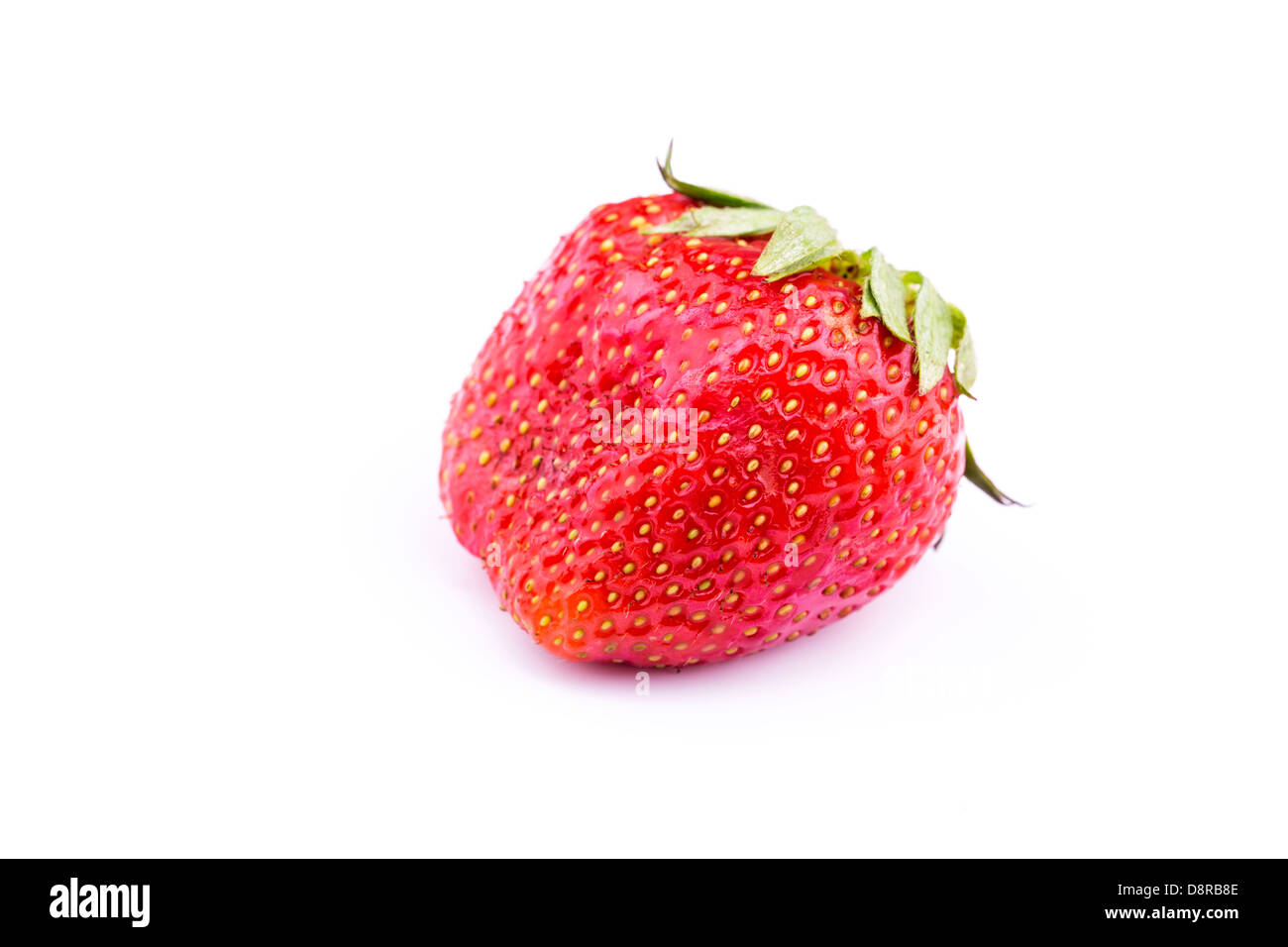 Fresh strawberry isolated on white background. Studio macro Stock Photo ...
