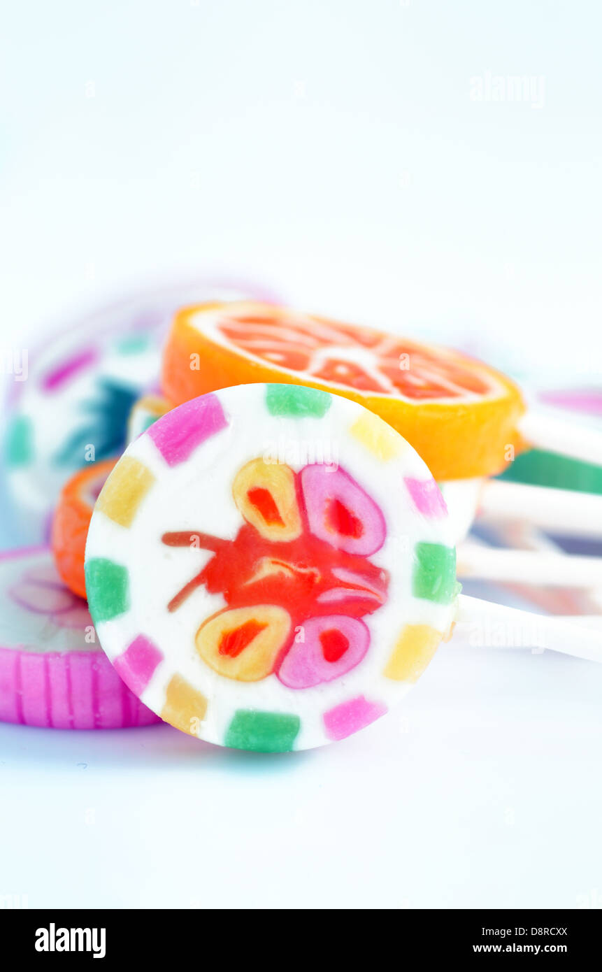Hard candy lollipops hi-res stock photography and images - Alamy