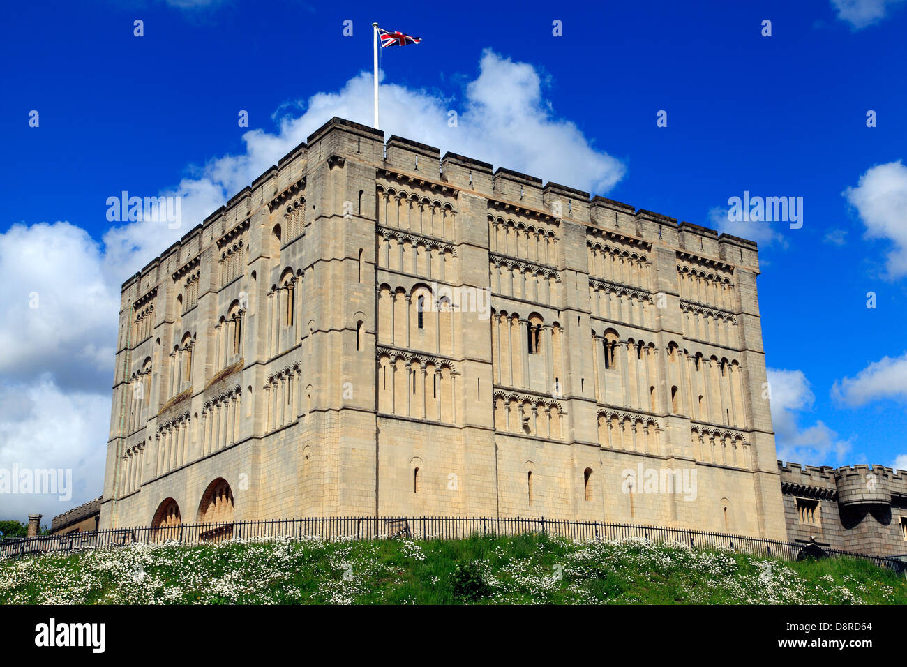 Norwich Castle, Norfolk, England, UK, Norman 12th century Keep, mound Stock Photo