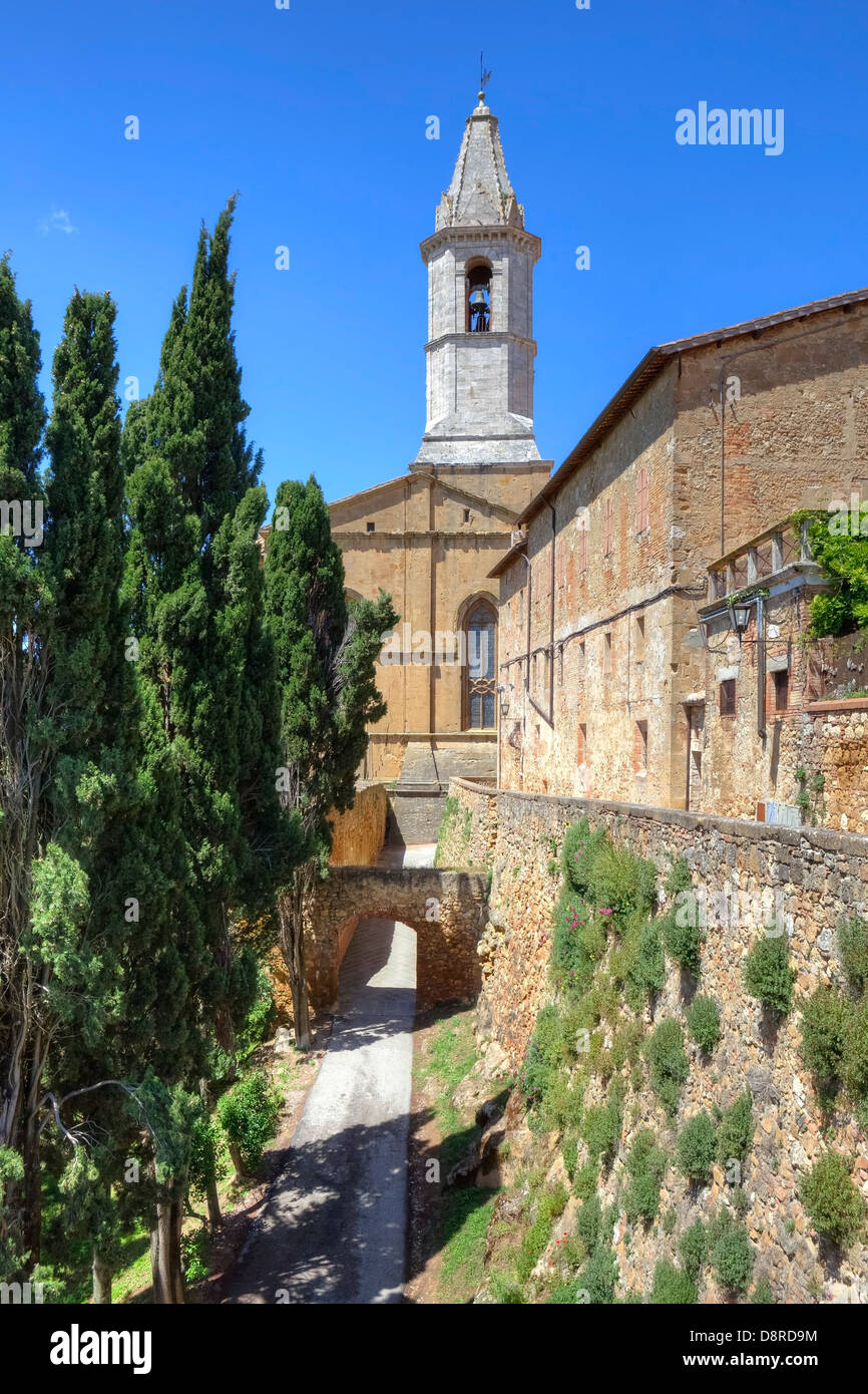 cathedral of Pienza, Tuscany, Italy Stock Photo