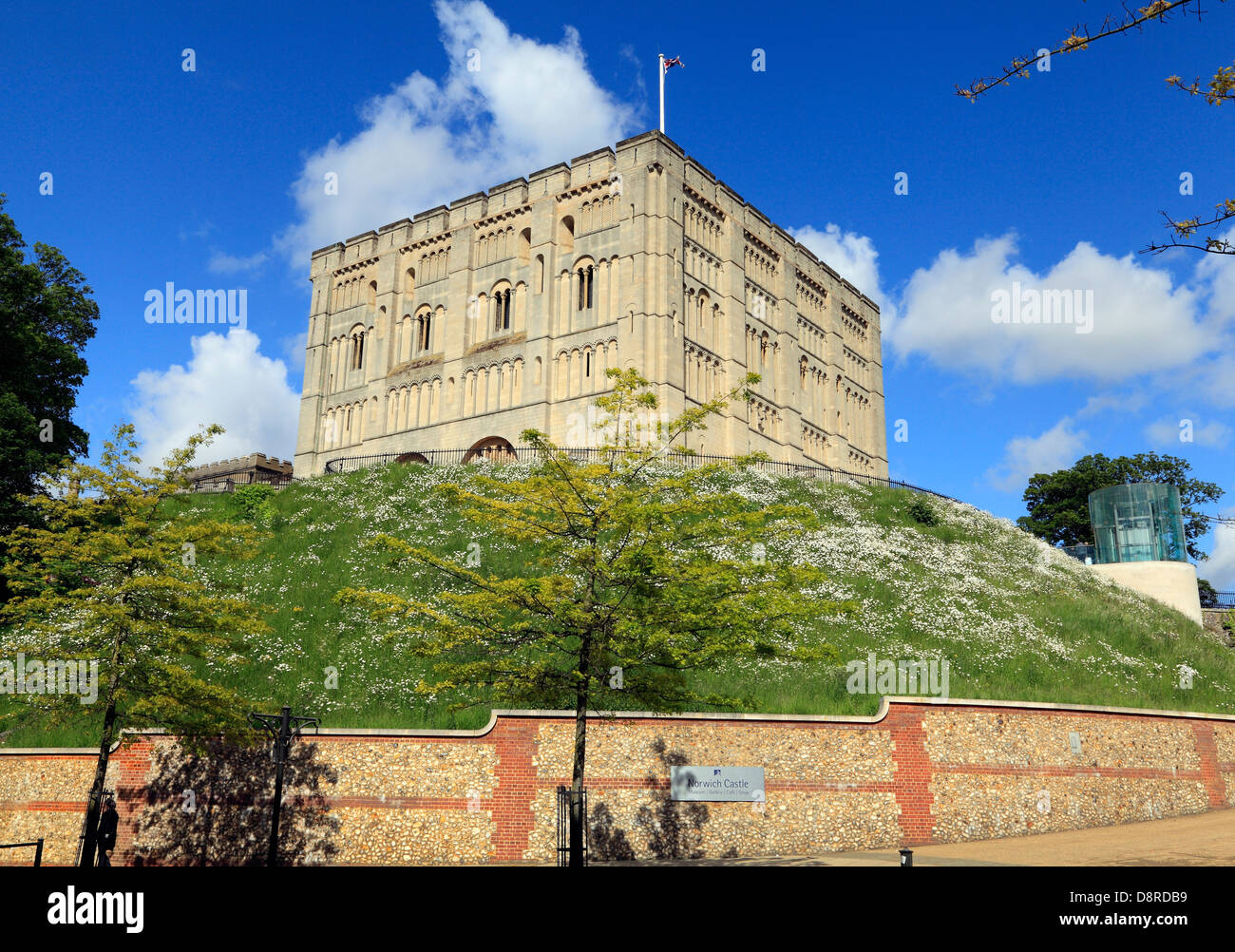 Norwich Castle, Norfolk, England, UK, Norman 12th century Keep, mound Stock Photo